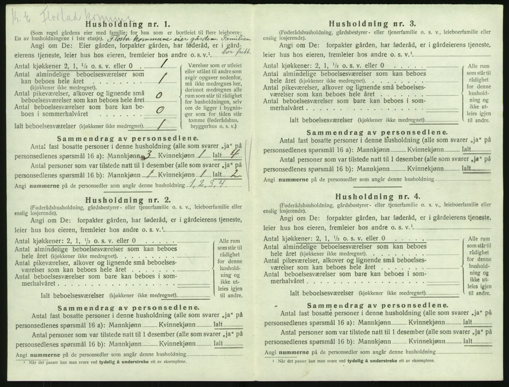 SAK, 1920 census for Flosta, 1920, p. 535