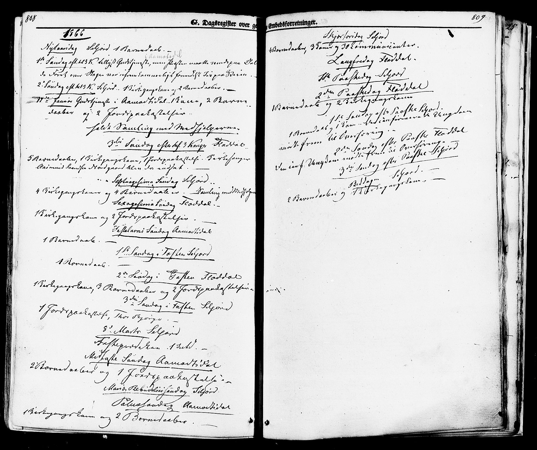 Seljord kirkebøker, SAKO/A-20/F/Fa/L0013: Parish register (official) no. I 13, 1866-1876, p. 808-809