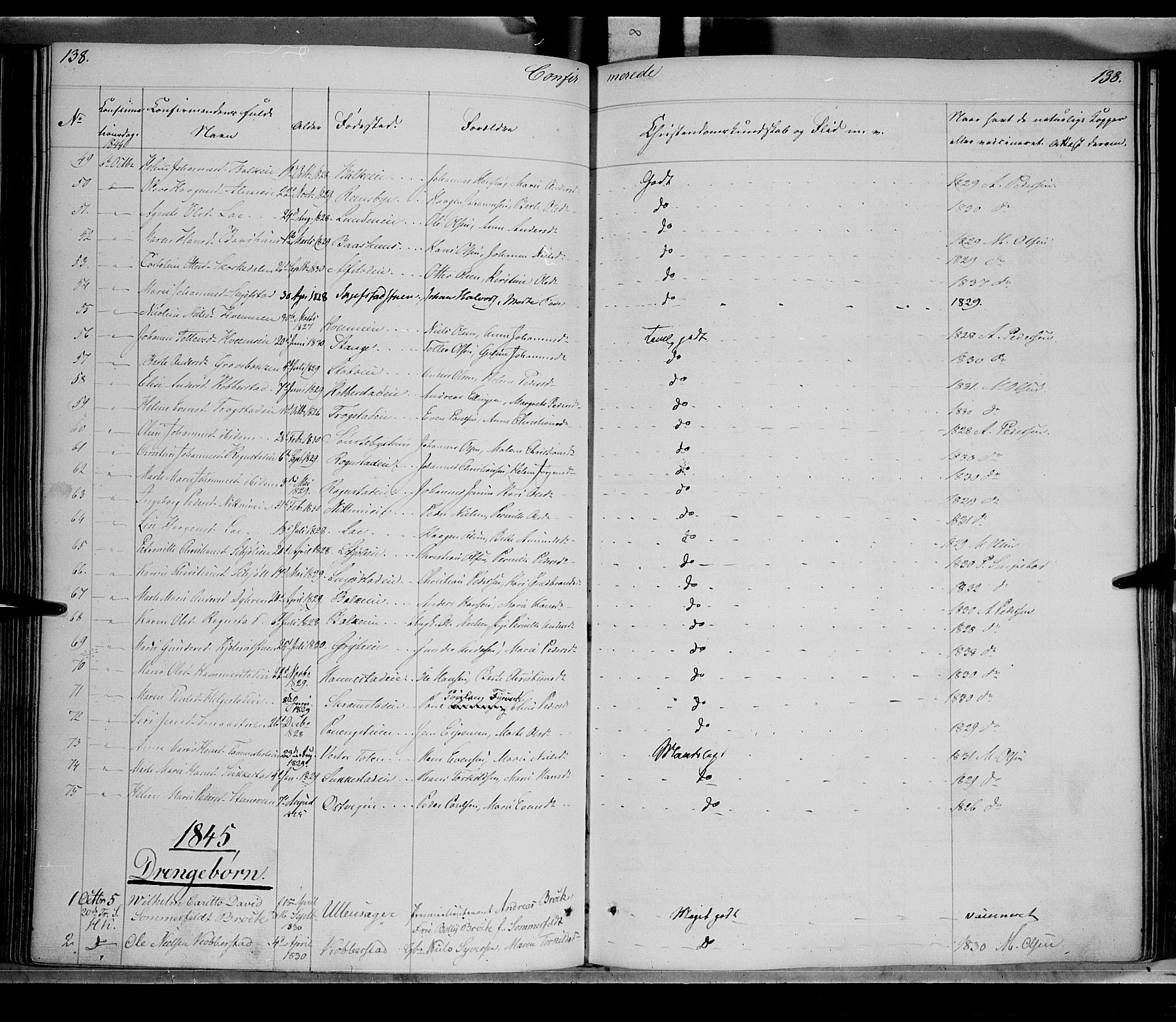 Østre Toten prestekontor, SAH/PREST-104/H/Ha/Haa/L0002: Parish register (official) no. 2, 1840-1847, p. 138