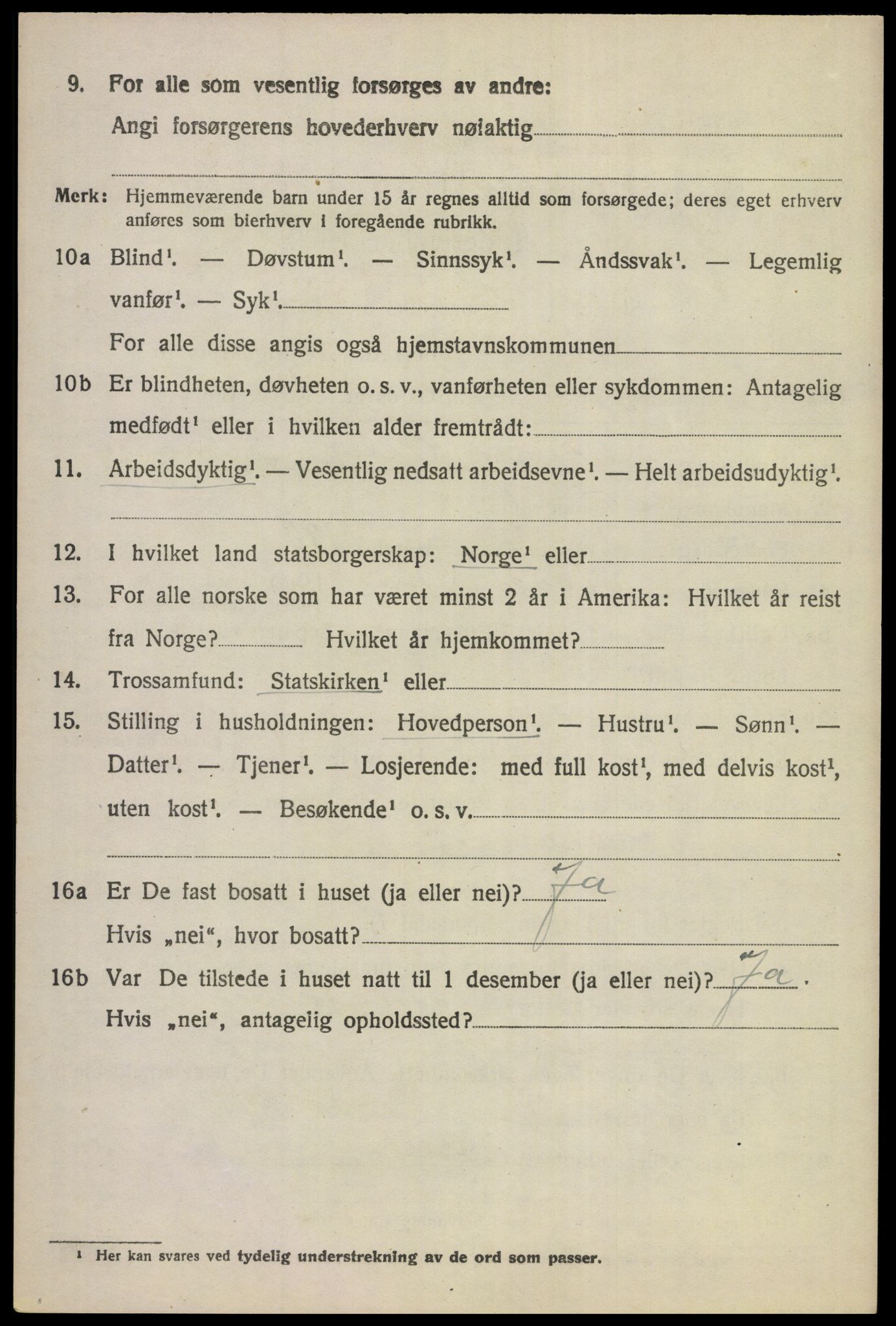 SAKO, 1920 census for Ådal, 1920, p. 3005