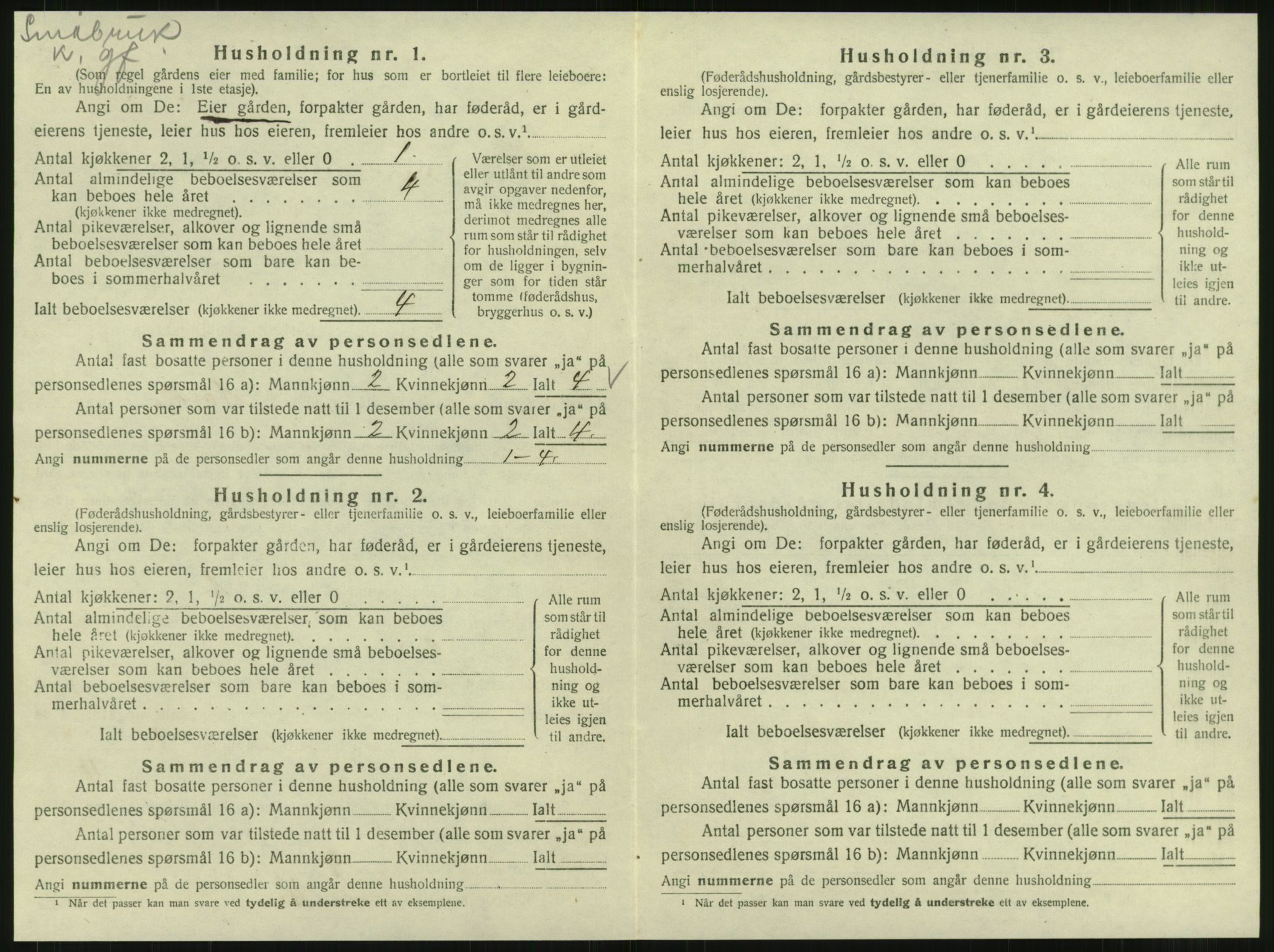 SAT, 1920 census for Ytterøy, 1920, p. 28
