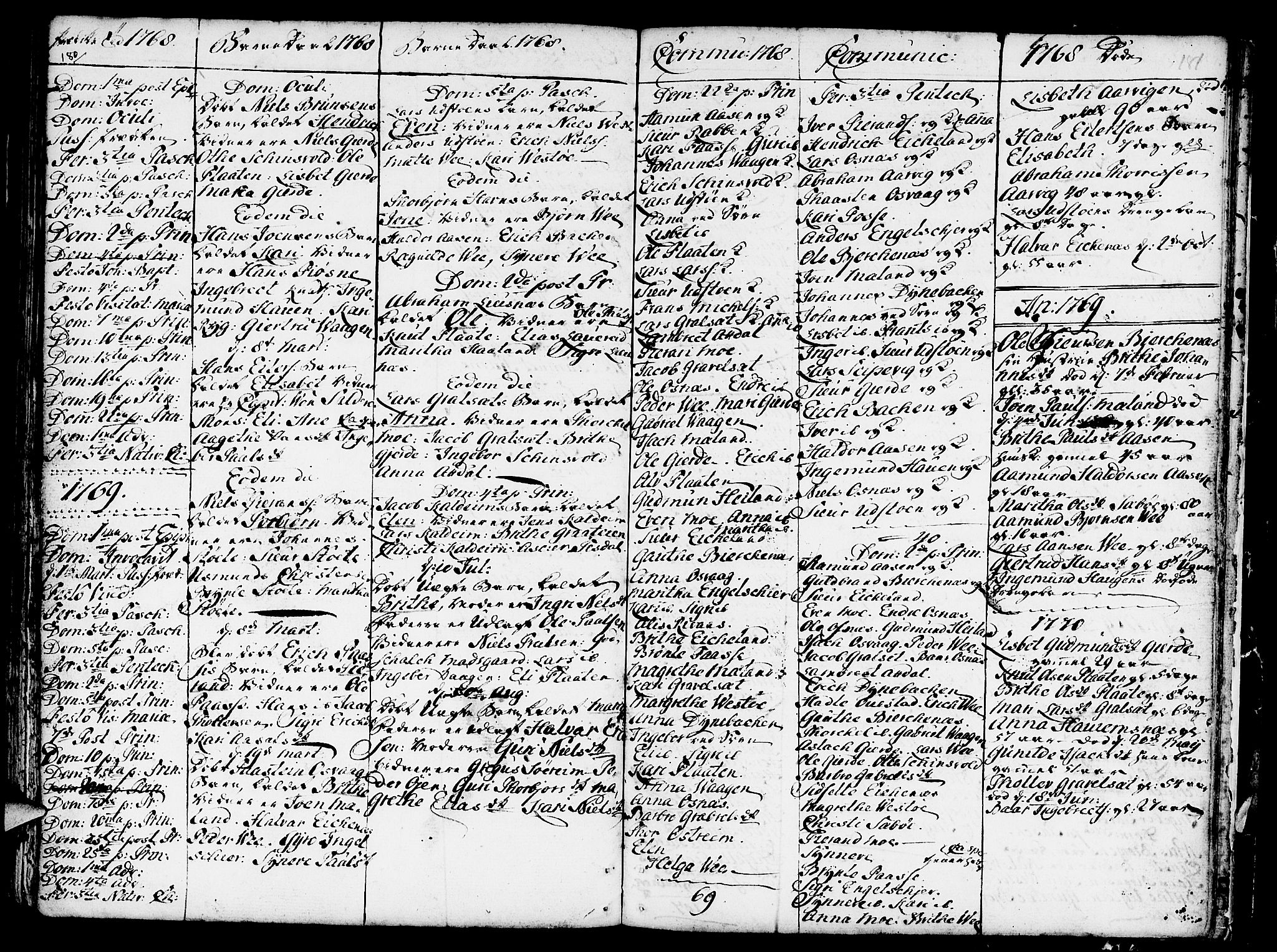 Etne sokneprestembete, SAB/A-75001/H/Haa: Parish register (official) no. A 3 /3, 1755-1782, p. 181