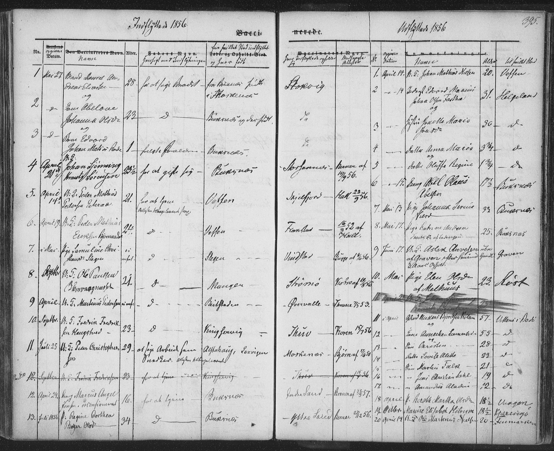 Ministerialprotokoller, klokkerbøker og fødselsregistre - Nordland, SAT/A-1459/885/L1202: Parish register (official) no. 885A03, 1838-1859, p. 395