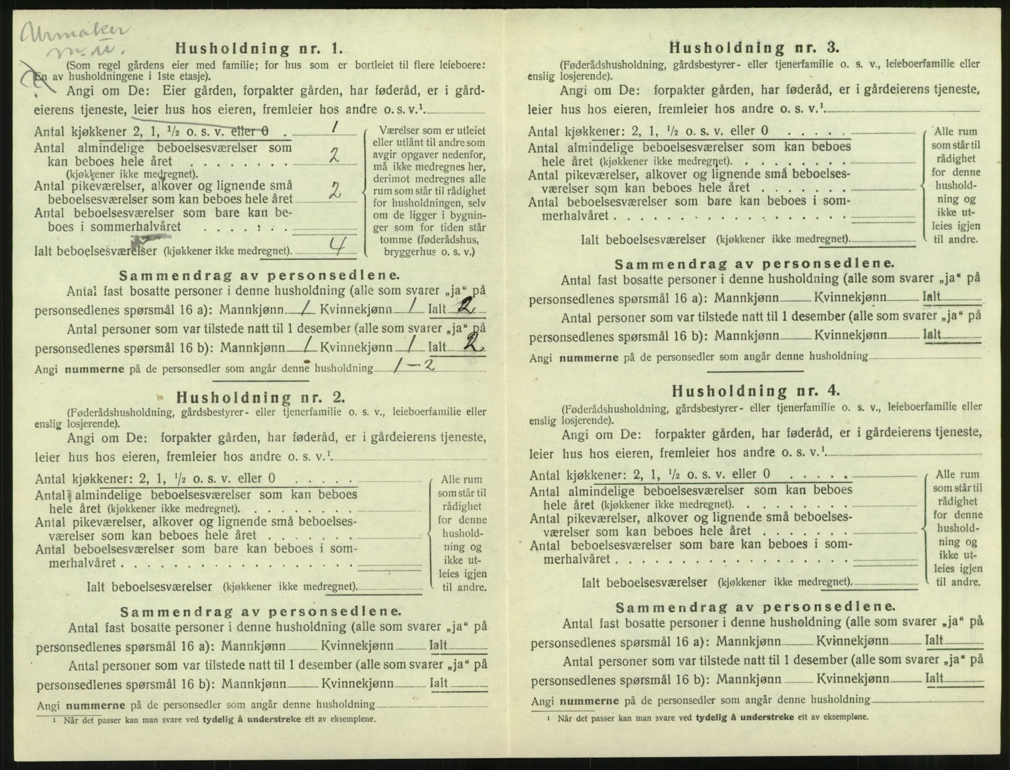 SAT, 1920 census for Bolsøy, 1920, p. 1020