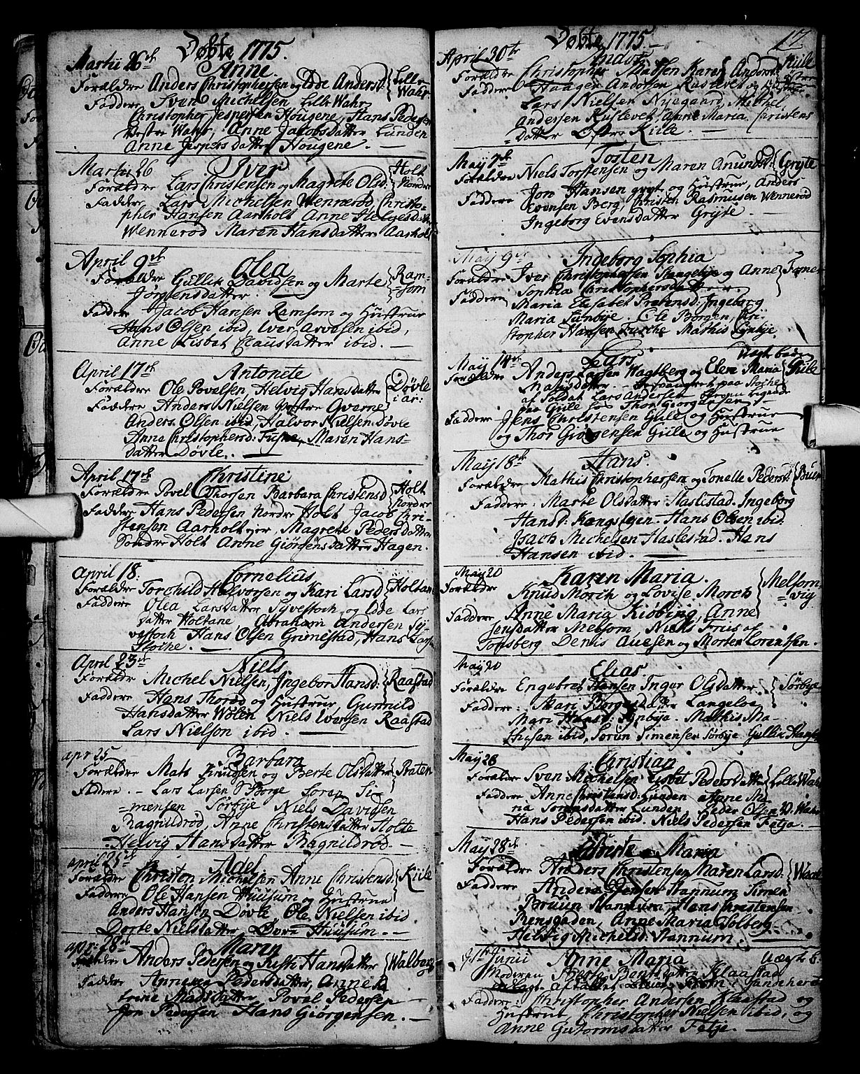 Stokke kirkebøker, AV/SAKO-A-320/F/Fa/L0003: Parish register (official) no. I 3, 1771-1803, p. 17