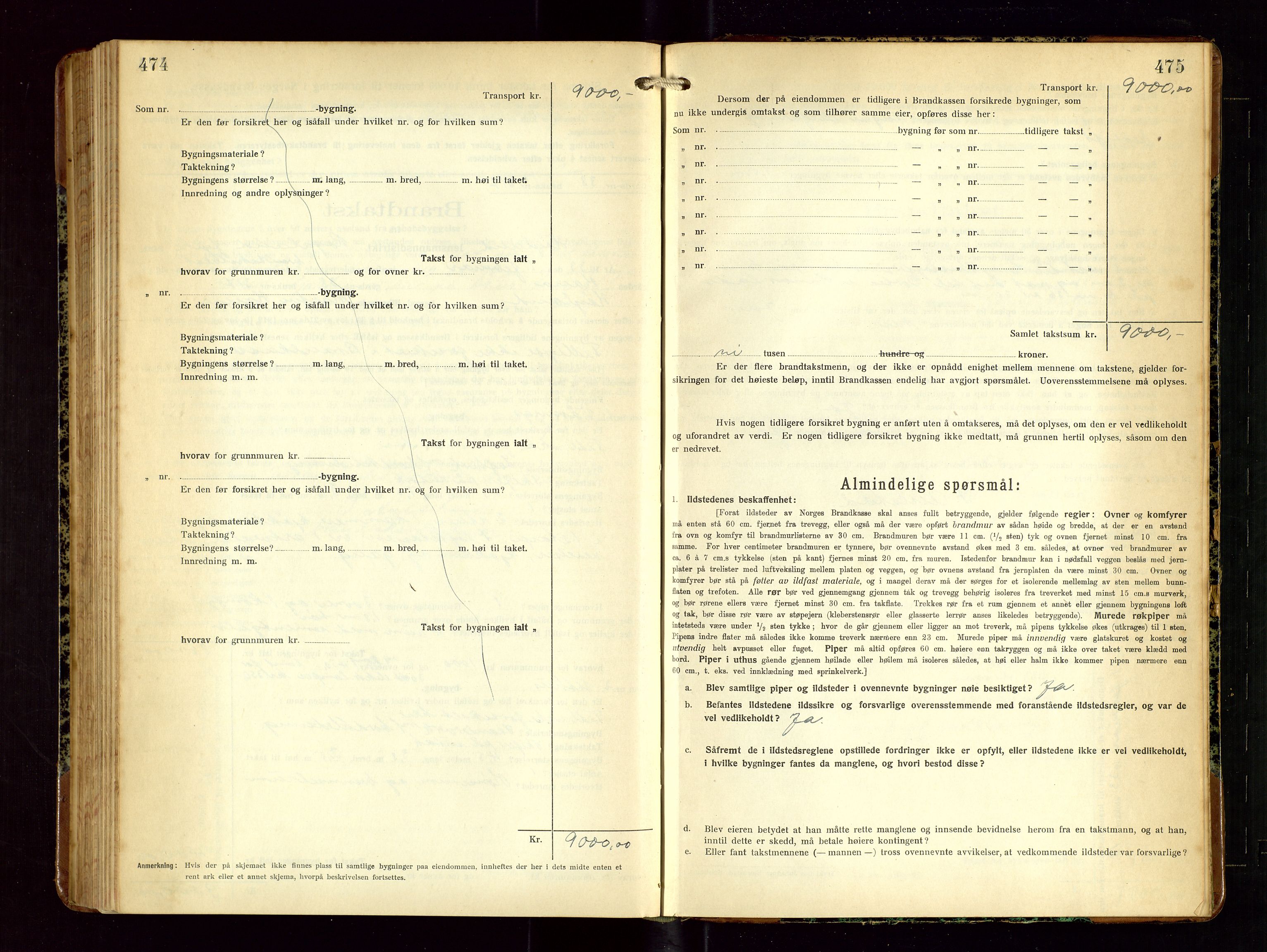 Høyland/Sandnes lensmannskontor, SAST/A-100166/Gob/L0004: "Brandtakstprotokol", 1924-1933, p. 474-475