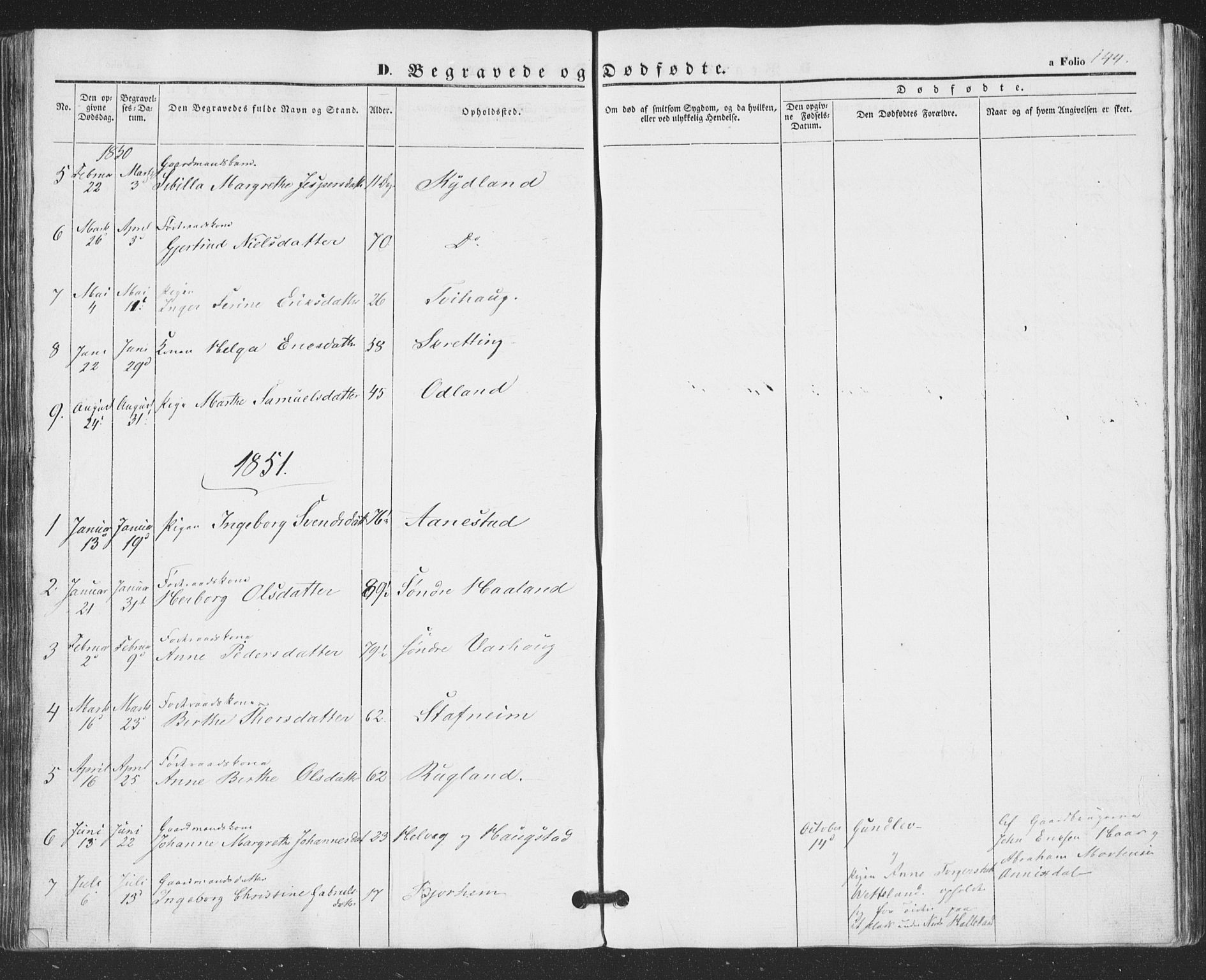 Hå sokneprestkontor, AV/SAST-A-101801/001/30BA/L0007: Parish register (official) no. A 6, 1842-1855, p. 144