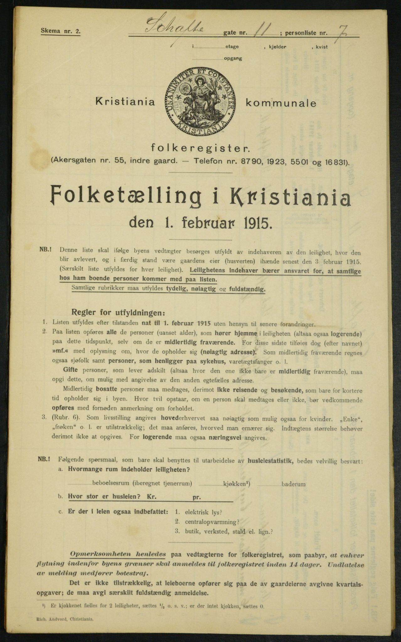 OBA, Municipal Census 1915 for Kristiania, 1915, p. 89000