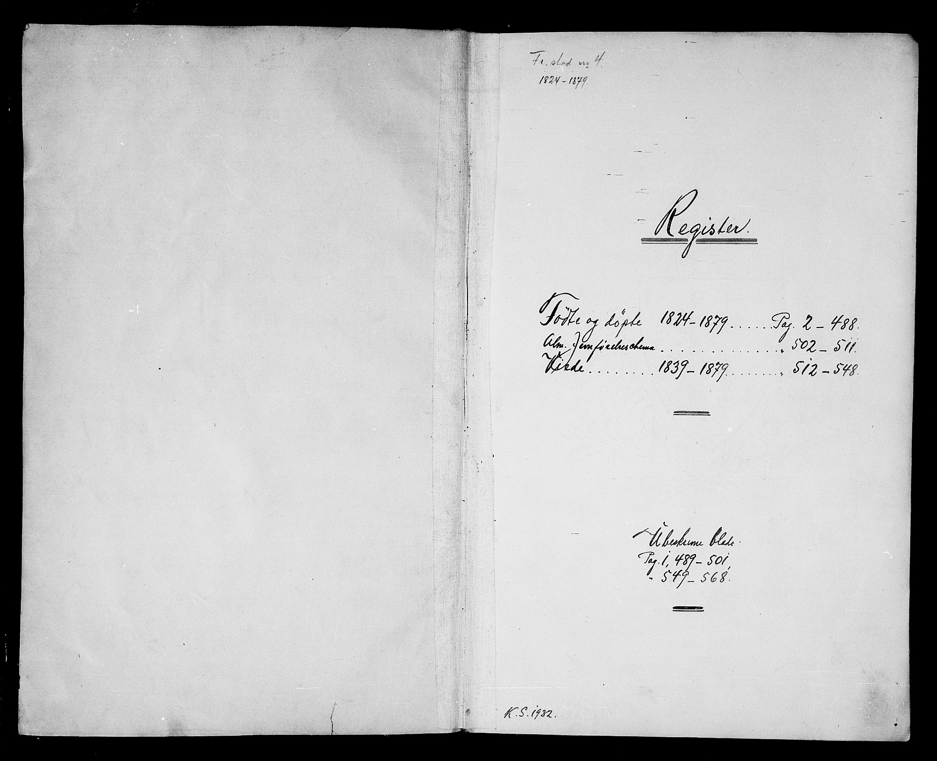 Fredrikstad prestekontor Kirkebøker, SAO/A-11082/G/Ga/L0001: Parish register (copy) no. 1, 1824-1879