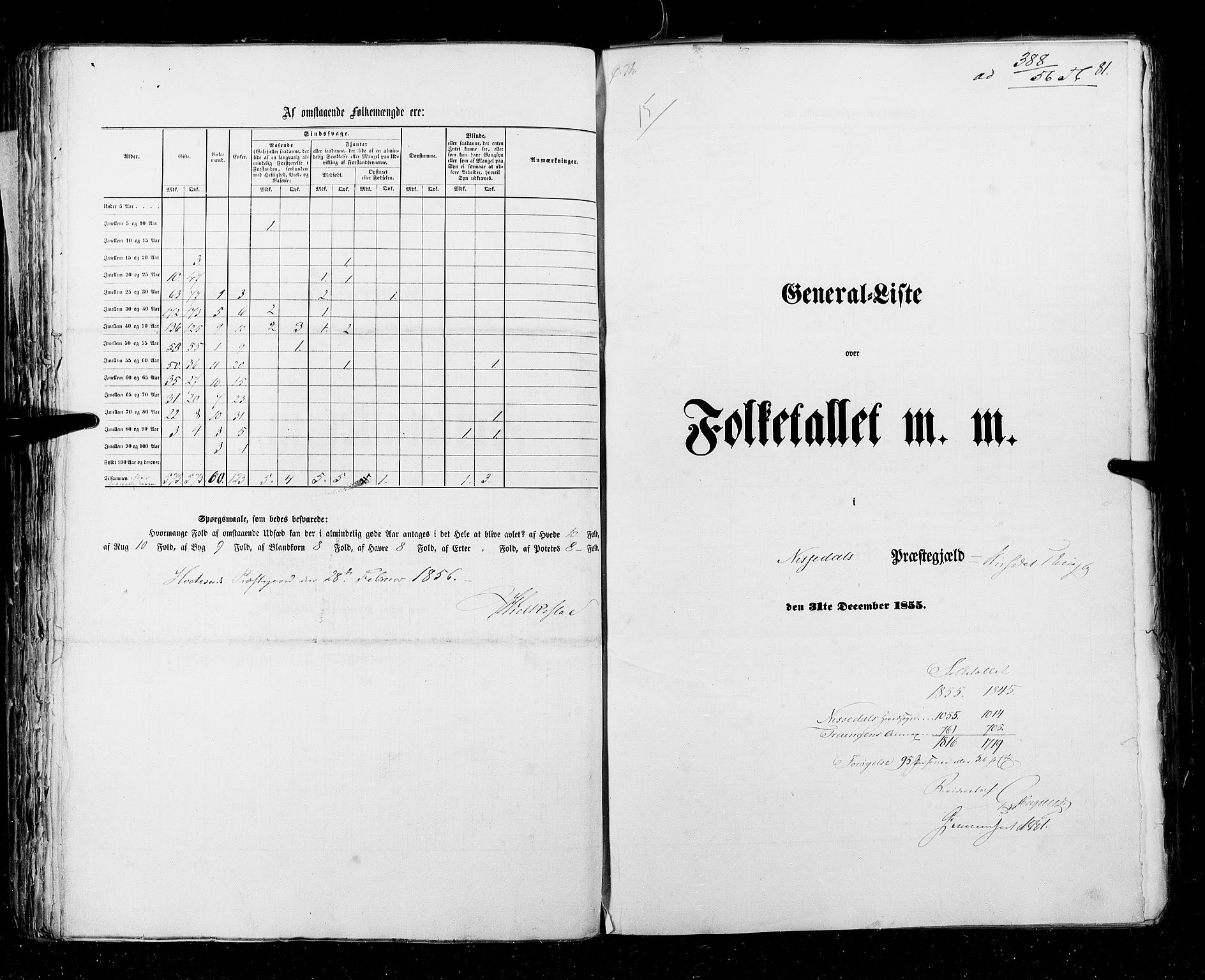 RA, Census 1855, vol. 3: Bratsberg amt, Nedenes amt og Lister og Mandal amt, 1855, p. 81