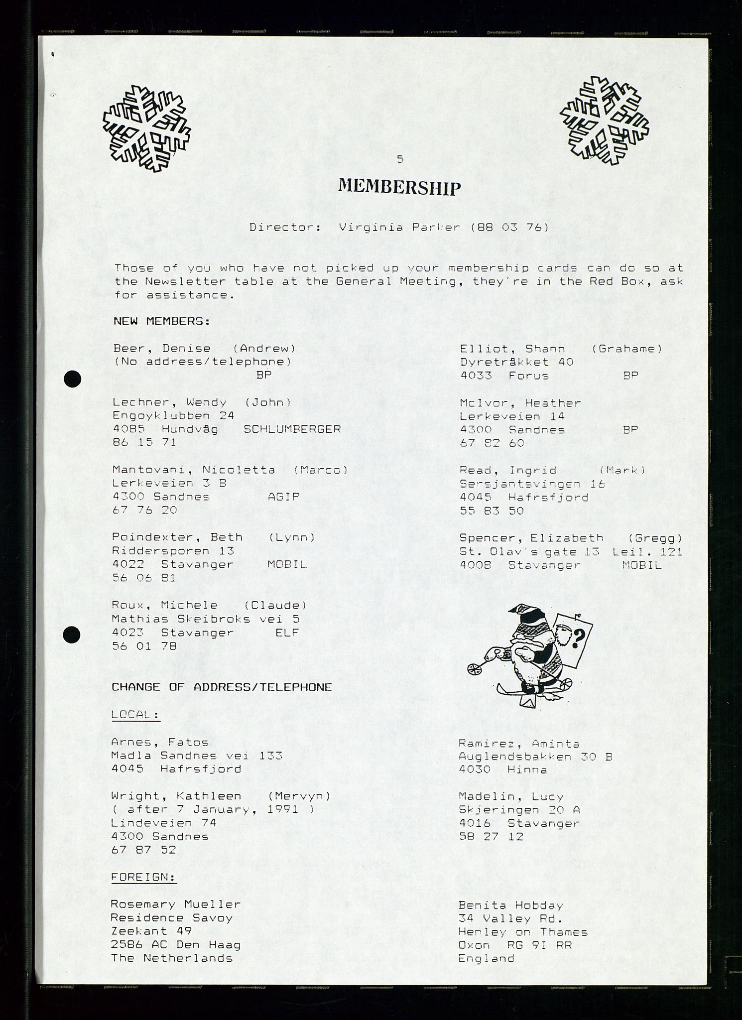 PA 1547 - Petroleum Wives Club, AV/SAST-A-101974/X/Xa/L0003: Newsletter, 1988-1994