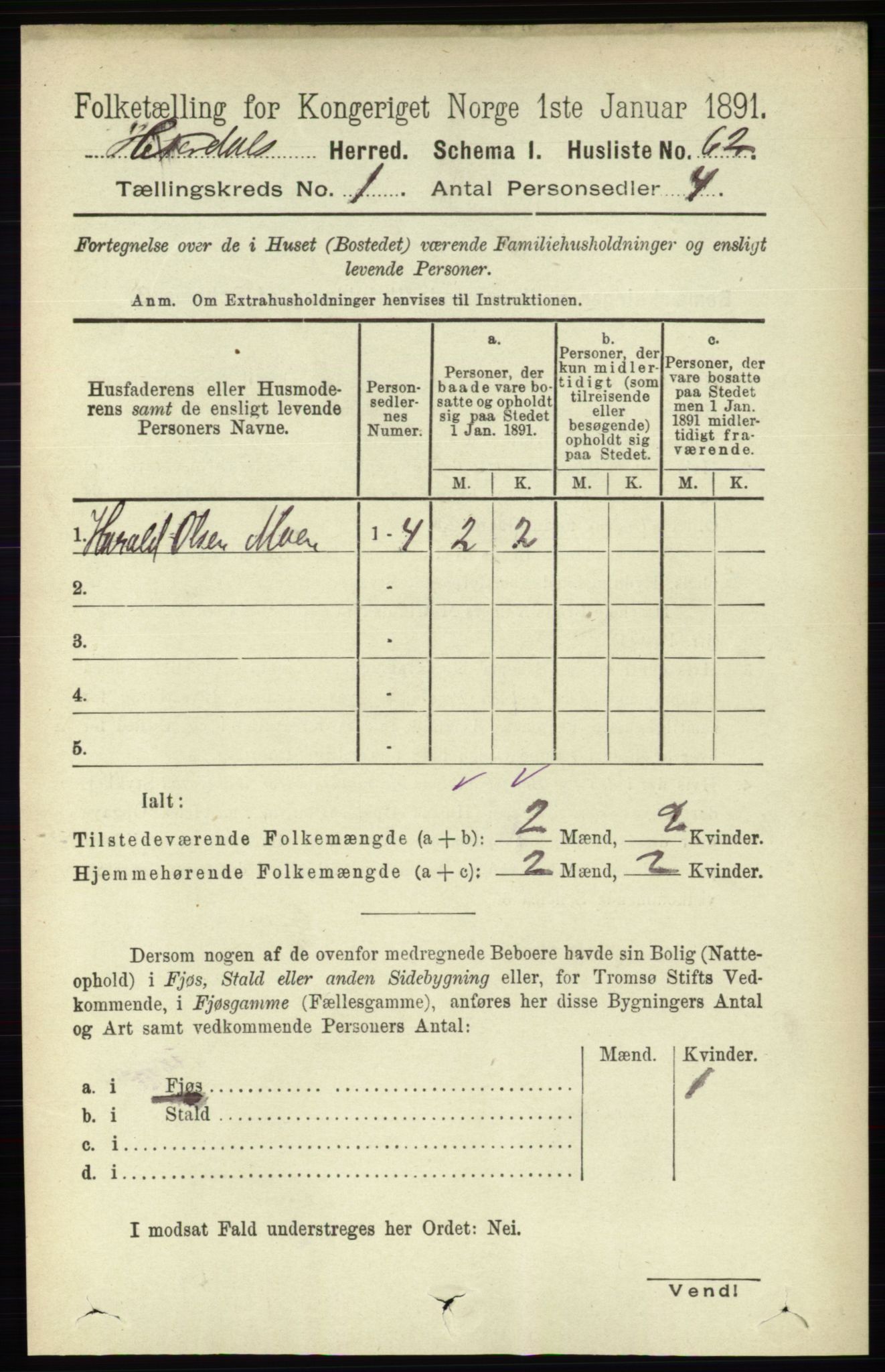 RA, 1891 census for 0823 Heddal, 1891, p. 92