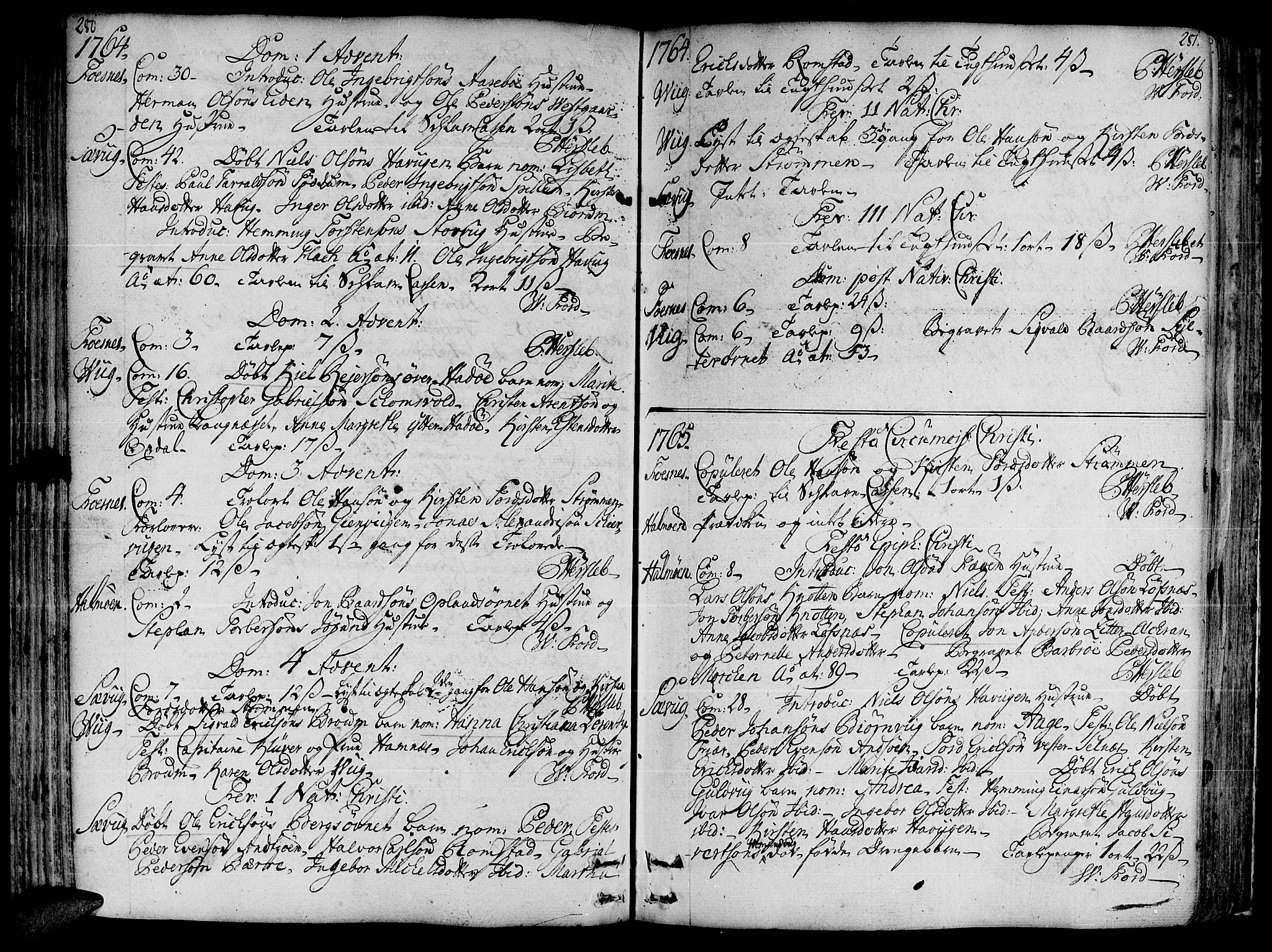 Ministerialprotokoller, klokkerbøker og fødselsregistre - Nord-Trøndelag, SAT/A-1458/773/L0607: Parish register (official) no. 773A01, 1751-1783, p. 280-281