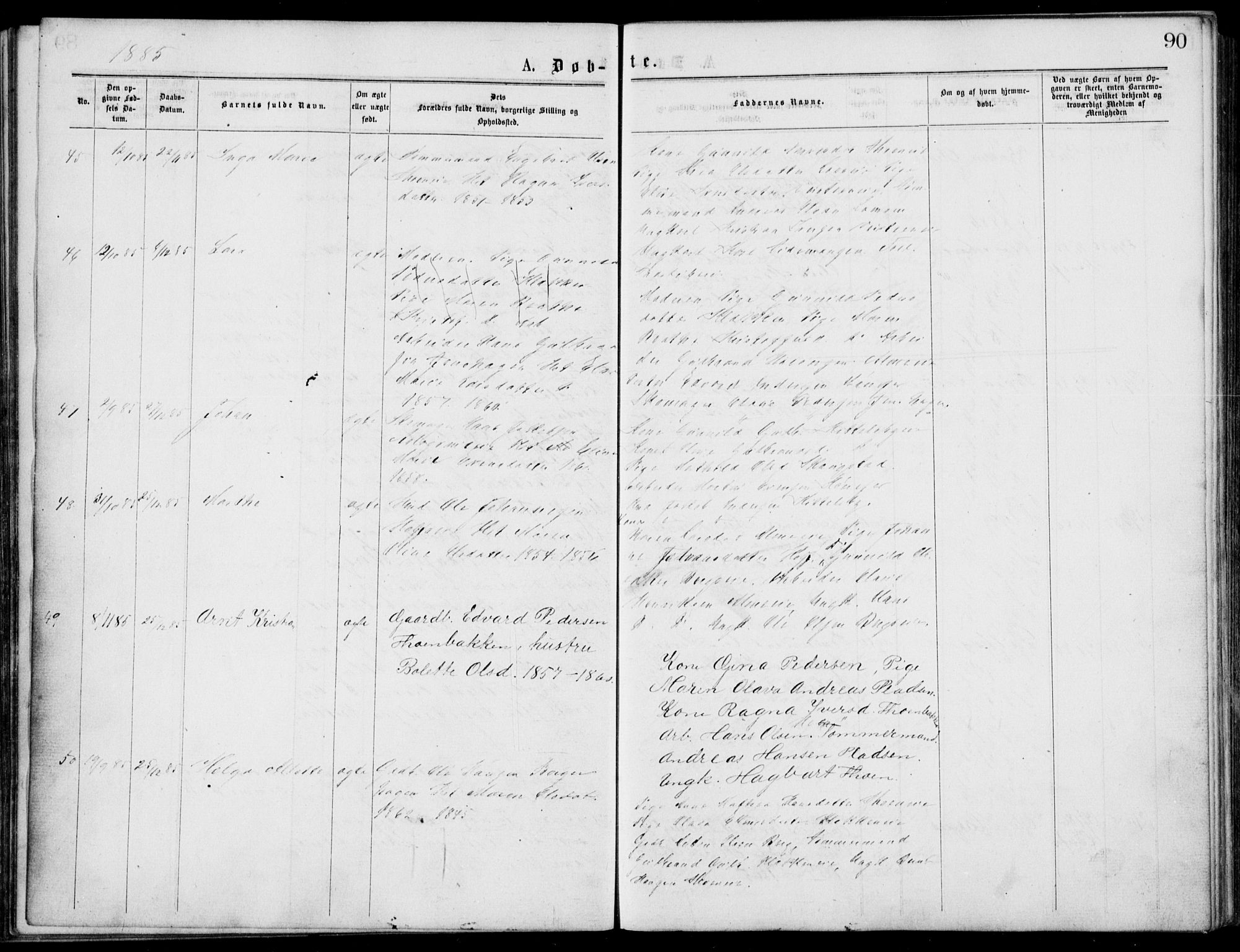 Norderhov kirkebøker, AV/SAKO-A-237/G/Gb/L0001: Parish register (copy) no. II 1, 1876-1899, p. 90