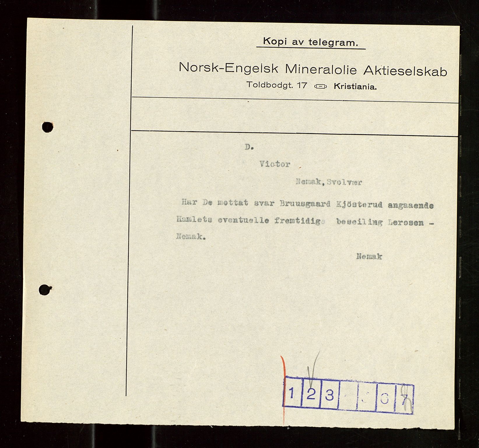 Pa 1521 - A/S Norske Shell, AV/SAST-A-101915/E/Ea/Eaa/L0022: Sjefskorrespondanse, 1918, p. 21