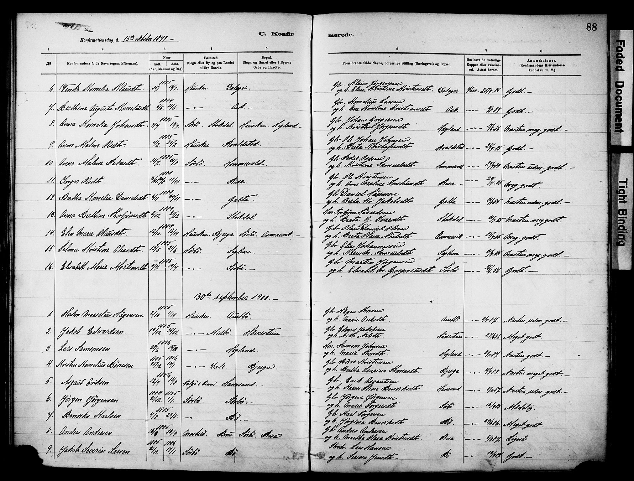 Rennesøy sokneprestkontor, AV/SAST-A -101827/H/Ha/Haa/L0012: Parish register (official) no. A 13, 1885-1917, p. 88