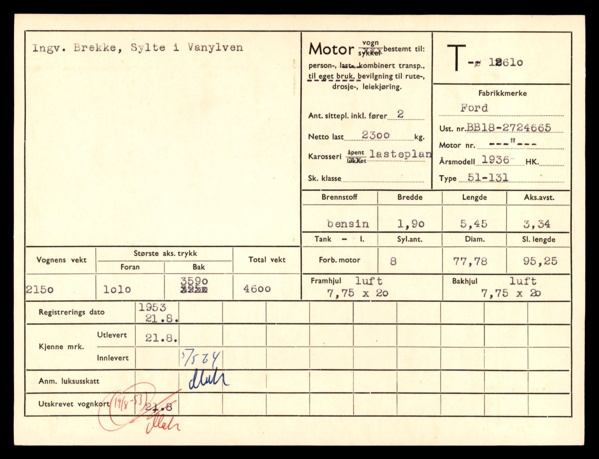 Møre og Romsdal vegkontor - Ålesund trafikkstasjon, AV/SAT-A-4099/F/Fe/L0034: Registreringskort for kjøretøy T 12500 - T 12652, 1927-1998, p. 2122