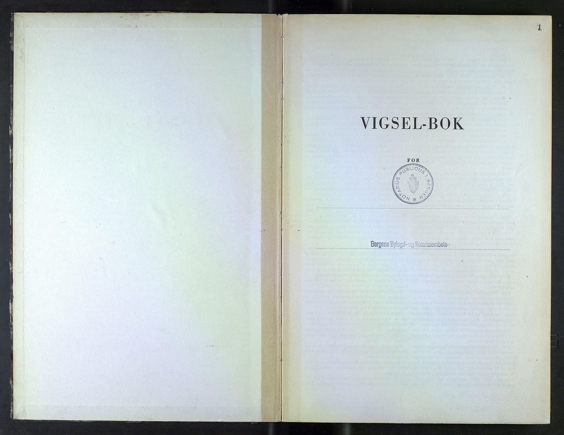 Byfogd og Byskriver i Bergen, SAB/A-3401/10/10F/L0034: Vielsesprotokoller, 1944-1945, p. 1
