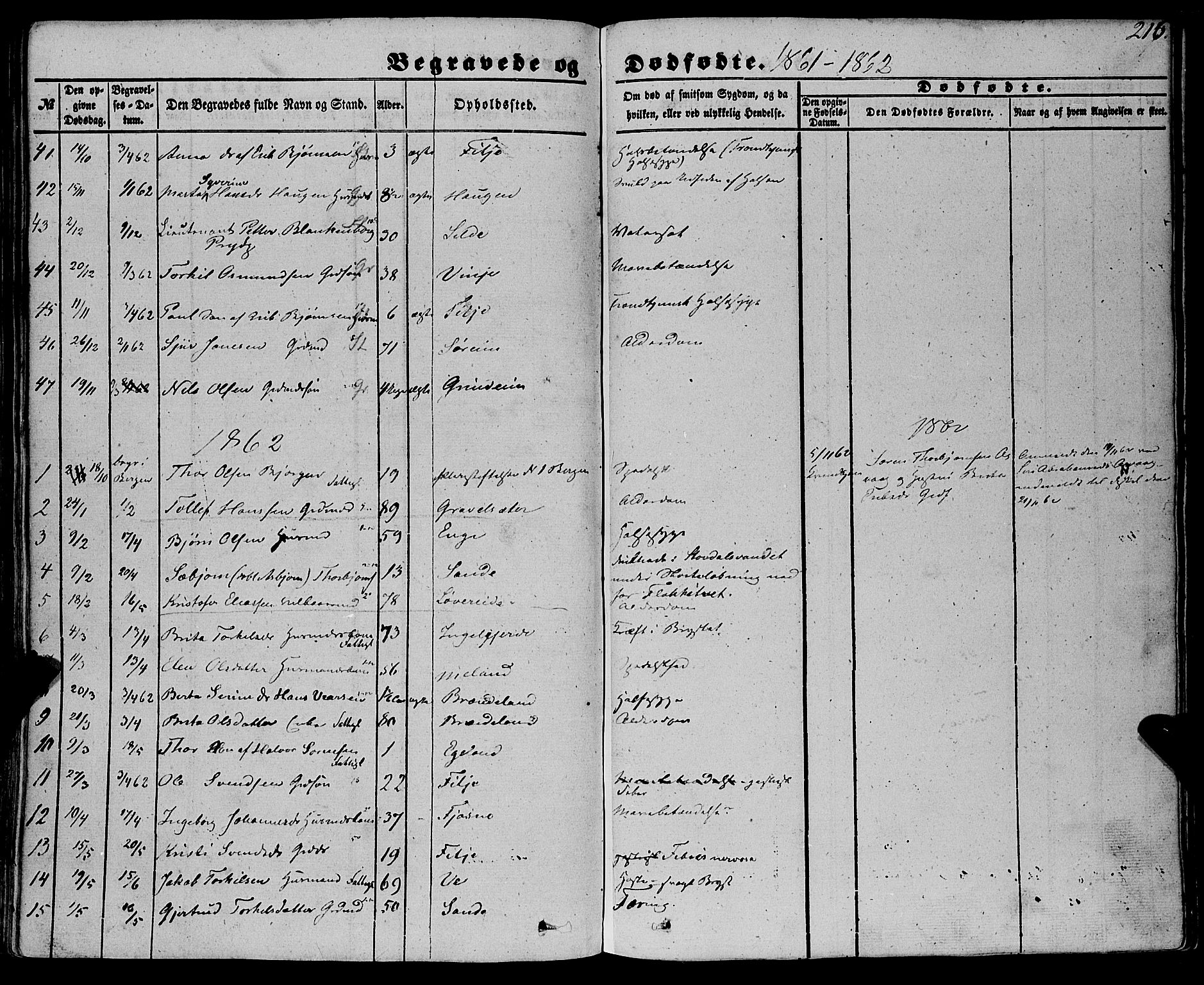 Etne sokneprestembete, AV/SAB-A-75001/H/Haa: Parish register (official) no. A 8, 1848-1862, p. 216