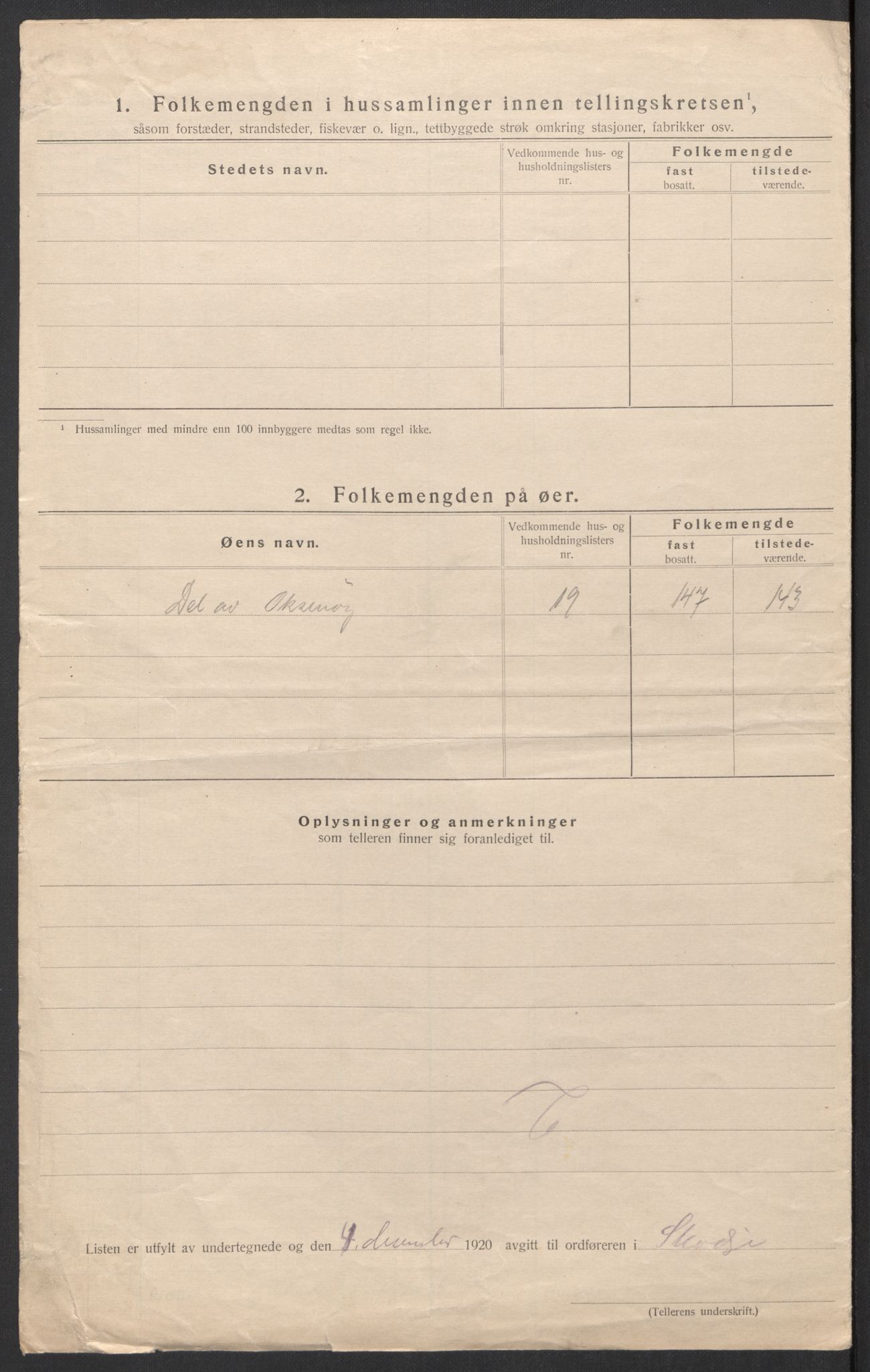 SAT, 1920 census for Skodje, 1920, p. 17