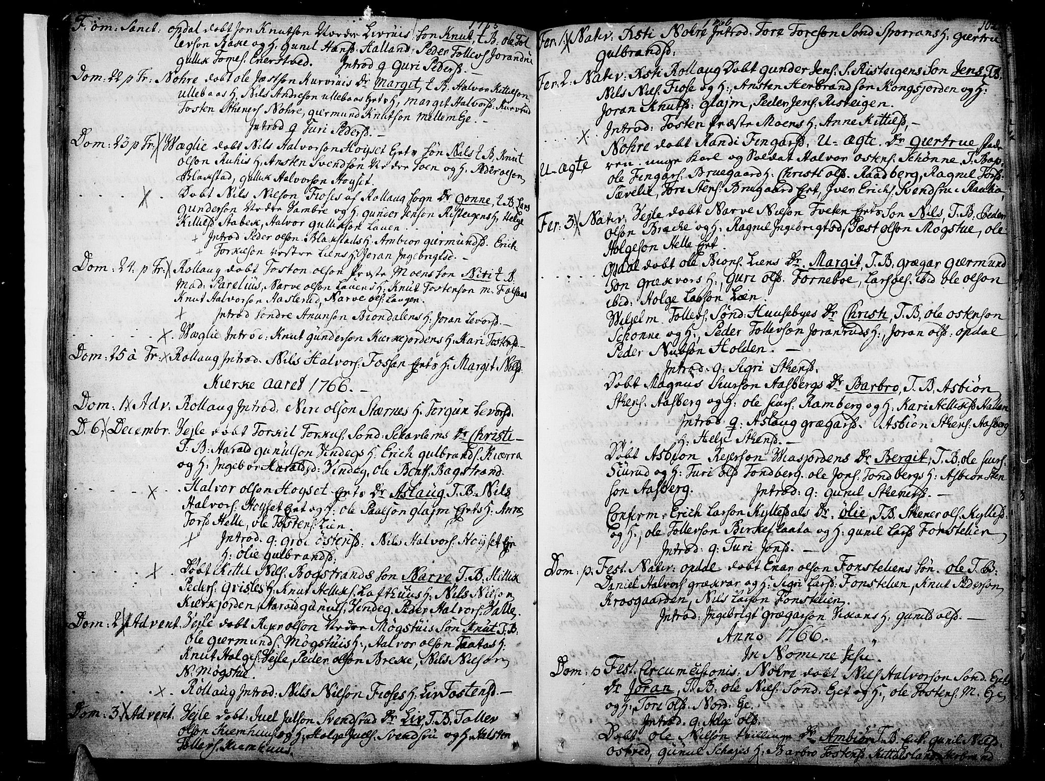Rollag kirkebøker, SAKO/A-240/F/Fa/L0003: Parish register (official) no. I 3, 1743-1778, p. 102