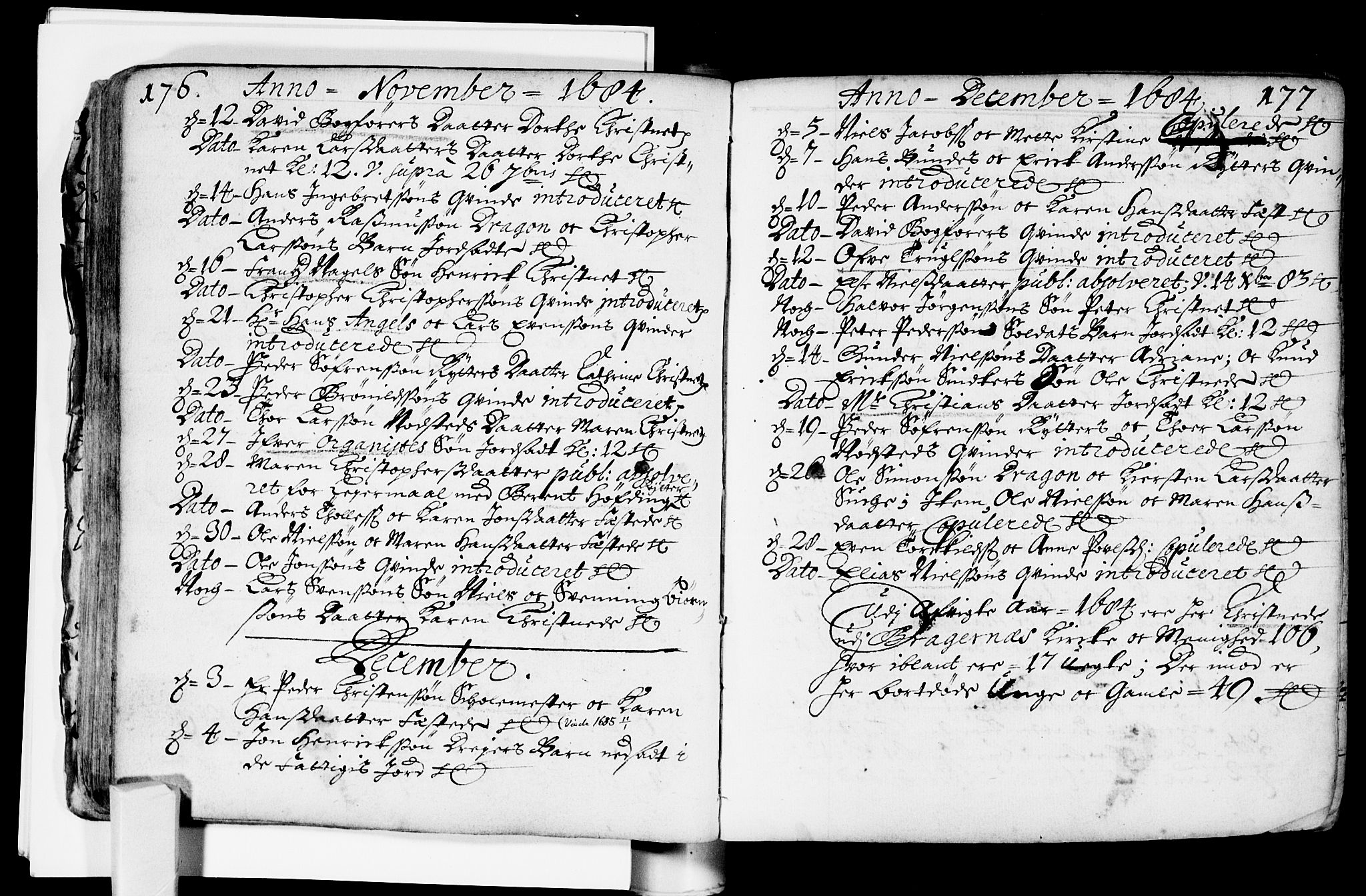 Bragernes kirkebøker, AV/SAKO-A-6/F/Fa/L0002: Parish register (official) no. I 2, 1680-1705, p. 176-177