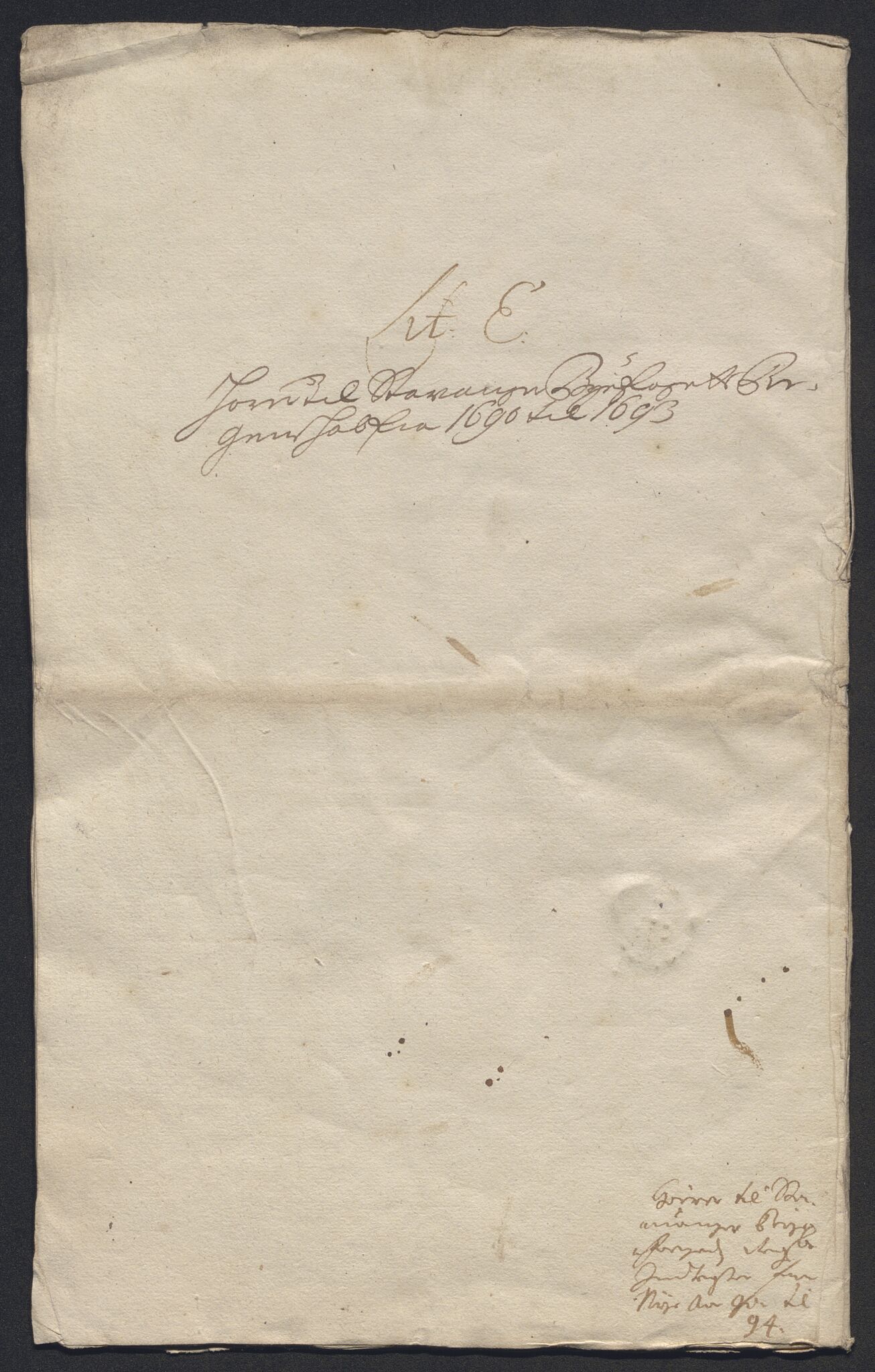 Rentekammeret inntil 1814, Reviderte regnskaper, Byregnskaper, RA/EA-4066/R/Ro/L0316: [O14] Sikt og sakefall, 1662-1693, p. 444