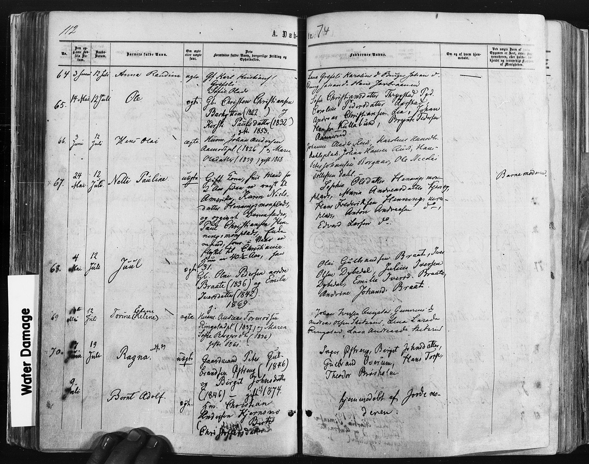 Trøgstad prestekontor Kirkebøker, SAO/A-10925/F/Fa/L0009: Parish register (official) no. I 9, 1865-1877, p. 112