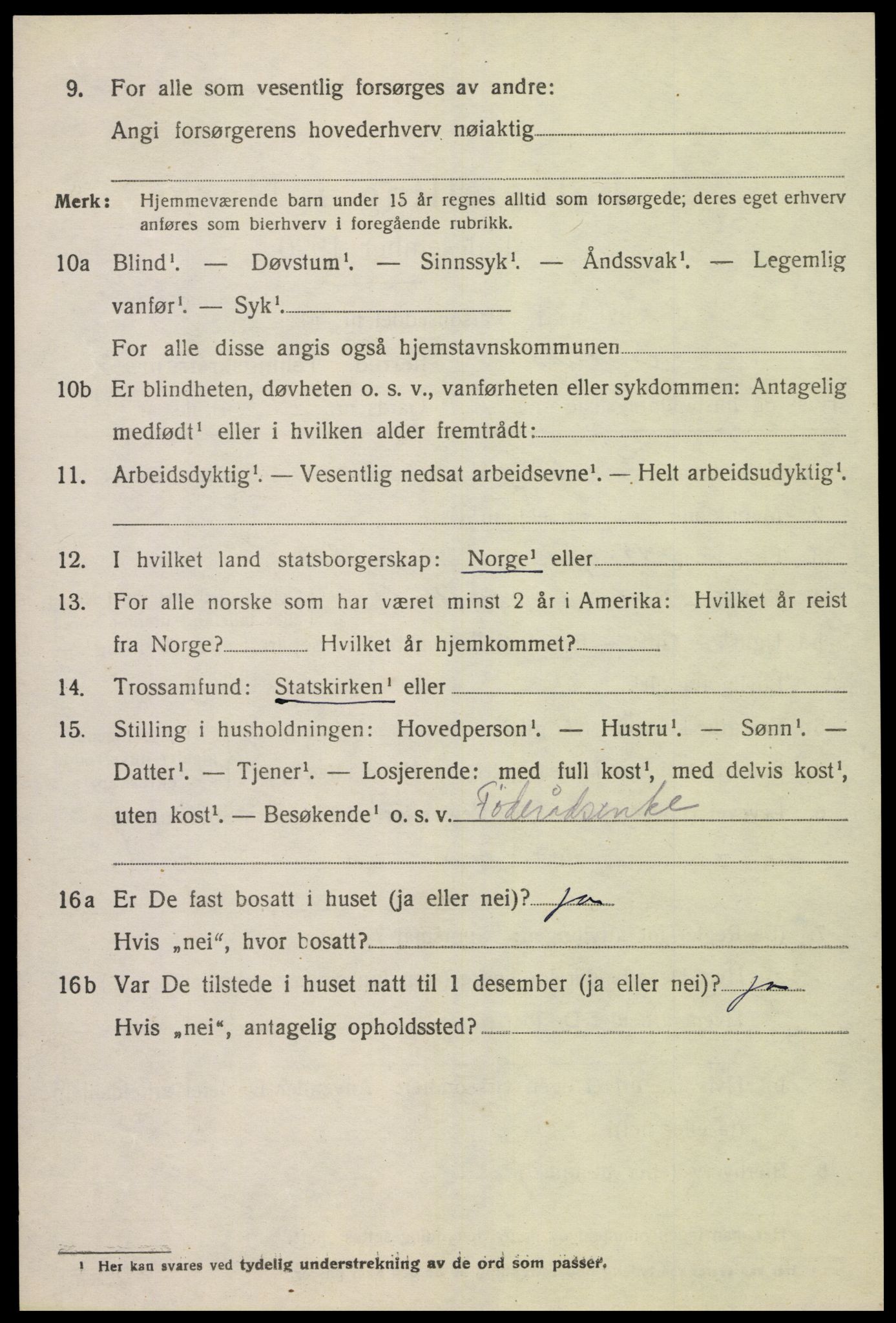 SAK, 1920 census for Konsmo, 1920, p. 1165