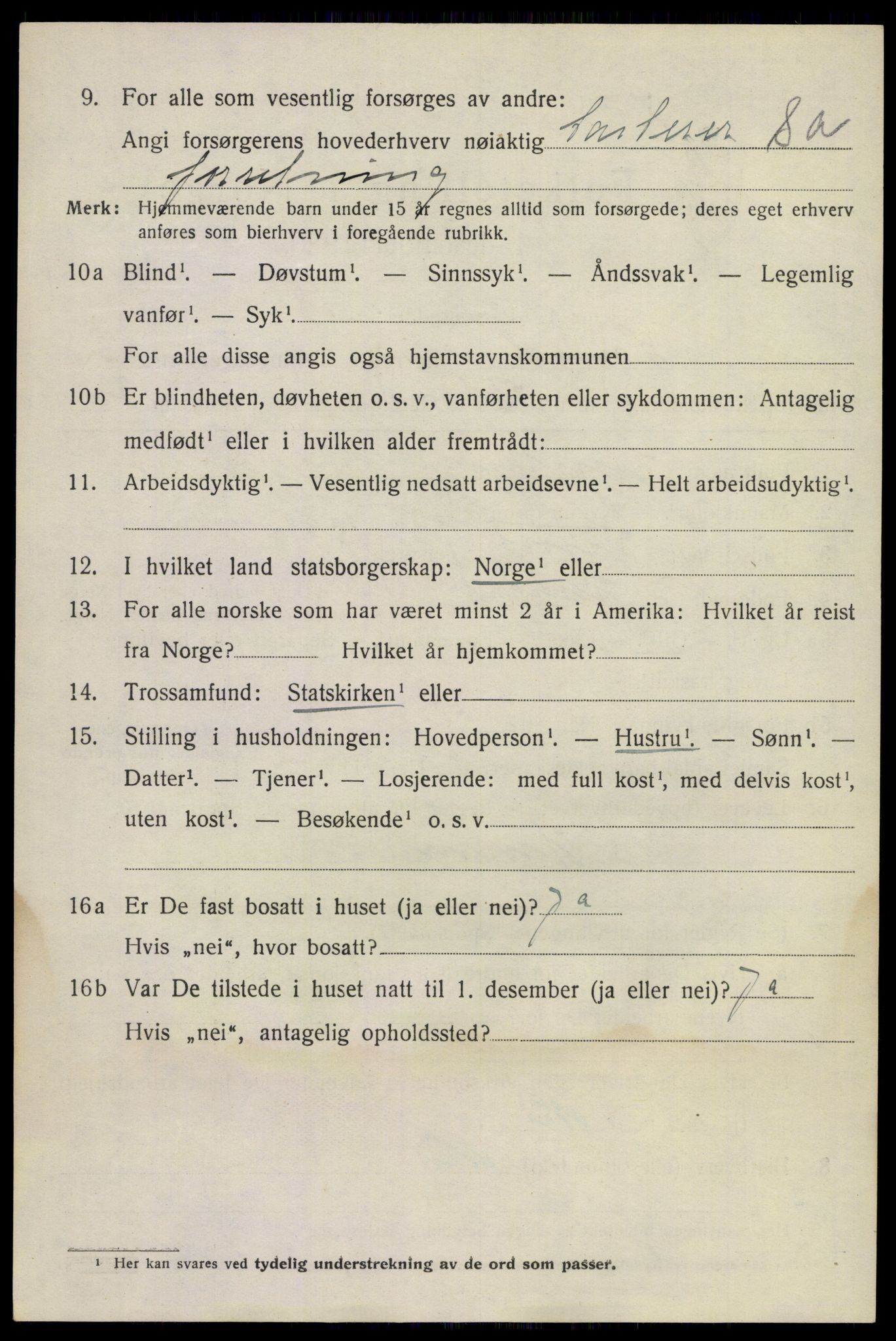 SAKO, 1920 census for Sandeherred, 1920, p. 19659