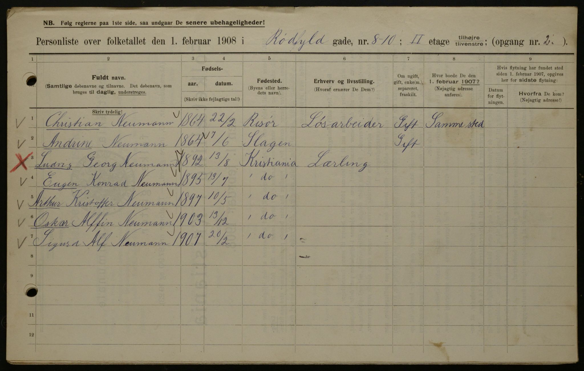 OBA, Municipal Census 1908 for Kristiania, 1908, p. 77345