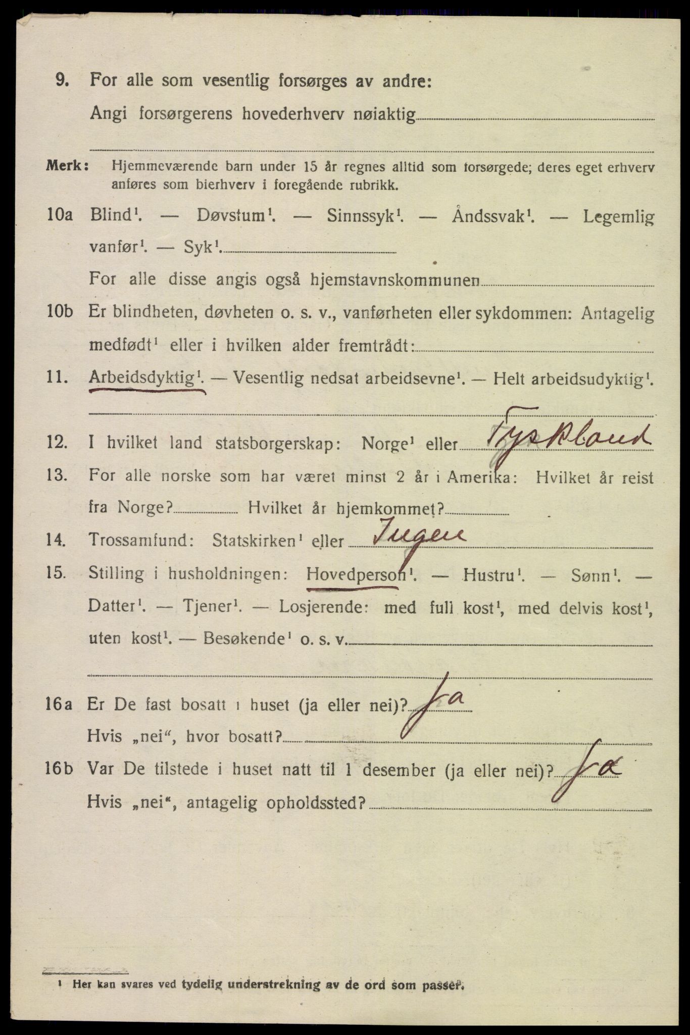 SAK, 1920 census for Tromøy, 1920, p. 3812