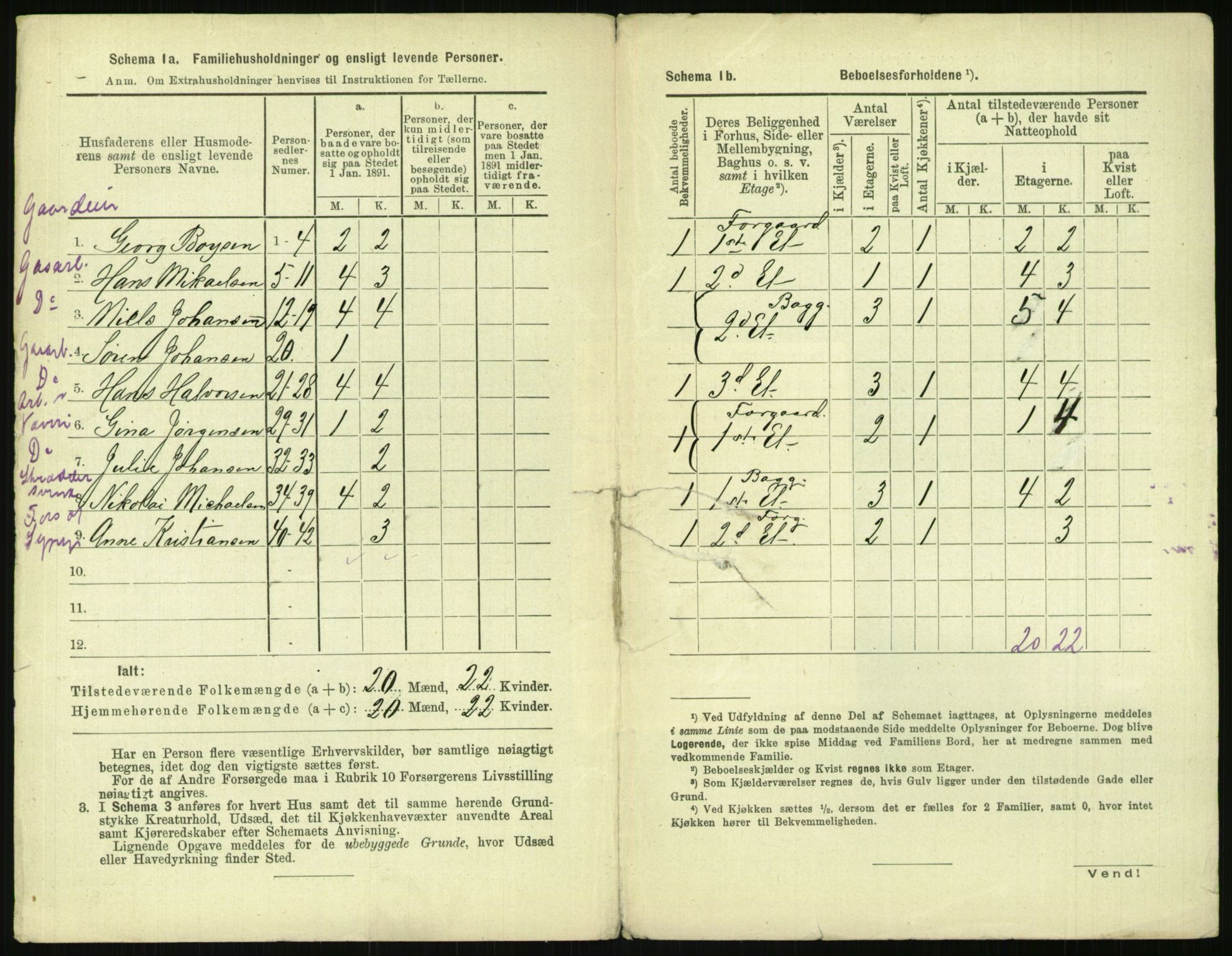 RA, 1891 census for 0301 Kristiania, 1891, p. 129176