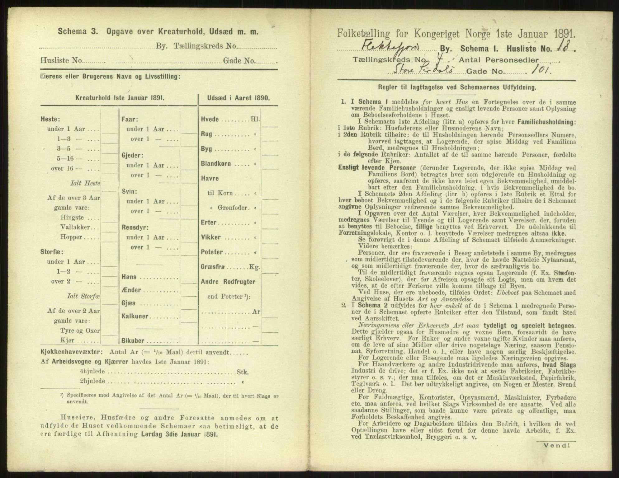 RA, 1891 census for 1004 Flekkefjord, 1891, p. 168