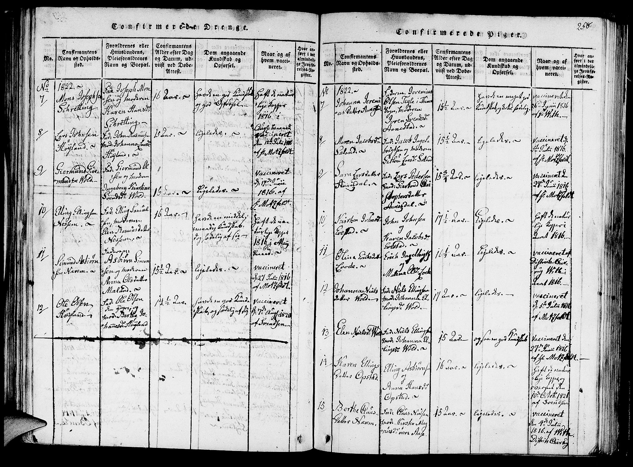 Hå sokneprestkontor, AV/SAST-A-101801/001/30BA/L0003: Parish register (official) no. A 3, 1815-1825, p. 258