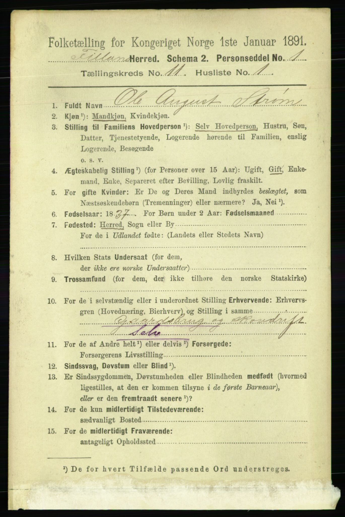 RA, 1891 census for 1616 Fillan, 1891, p. 2778