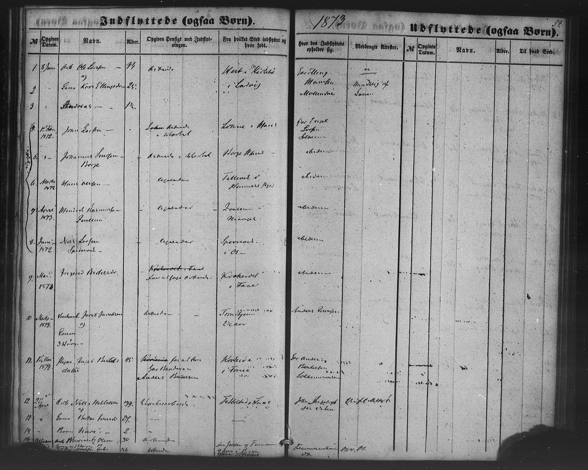 St. Jørgens hospital og Årstad sokneprestembete, SAB/A-99934: Parish register (official) no. A 12, 1856-1874, p. 34