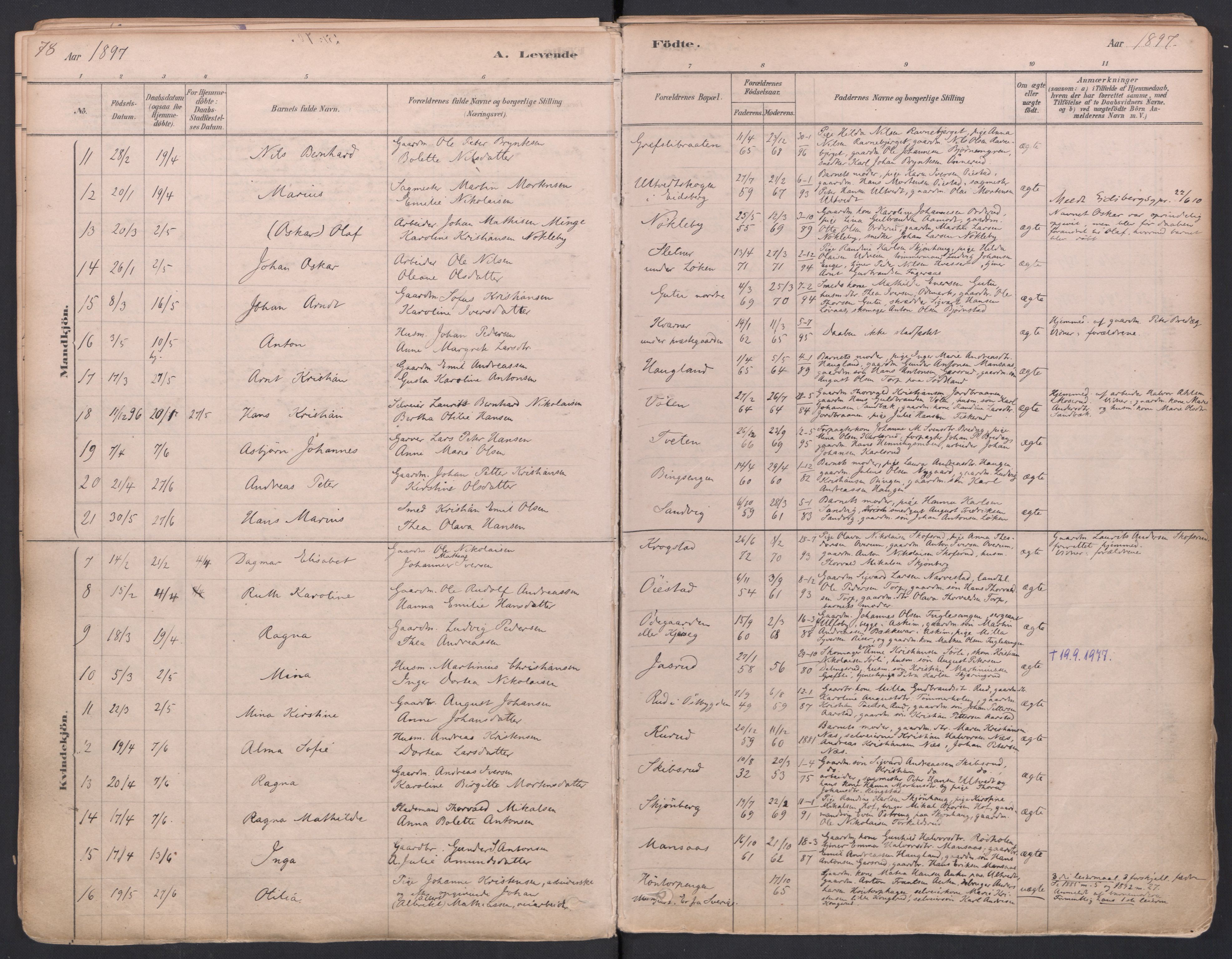 Trøgstad prestekontor Kirkebøker, SAO/A-10925/F/Fa/L0010: Parish register (official) no. I 10, 1878-1898, p. 78