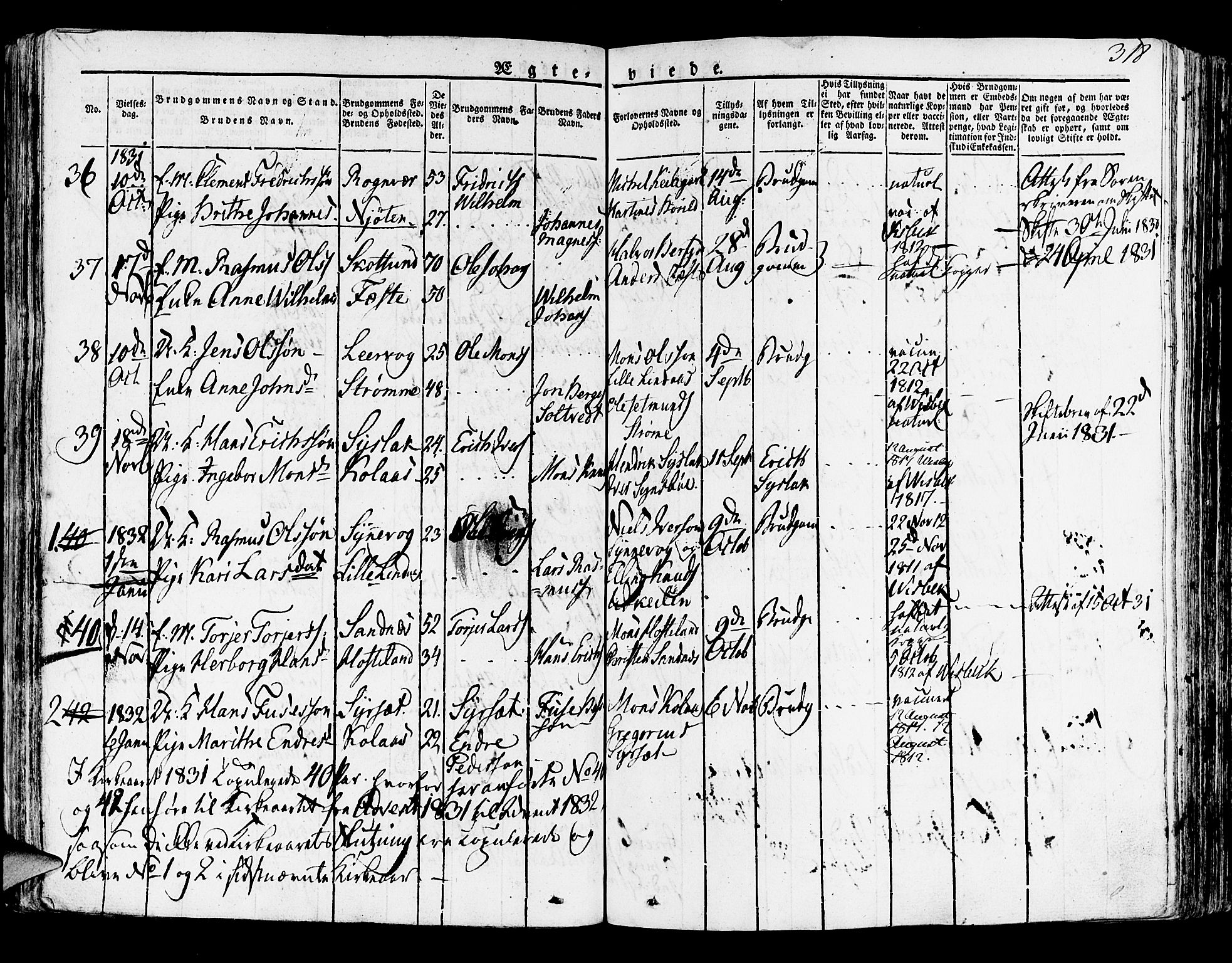 Lindås Sokneprestembete, SAB/A-76701/H/Haa: Parish register (official) no. A 8, 1823-1836, p. 318