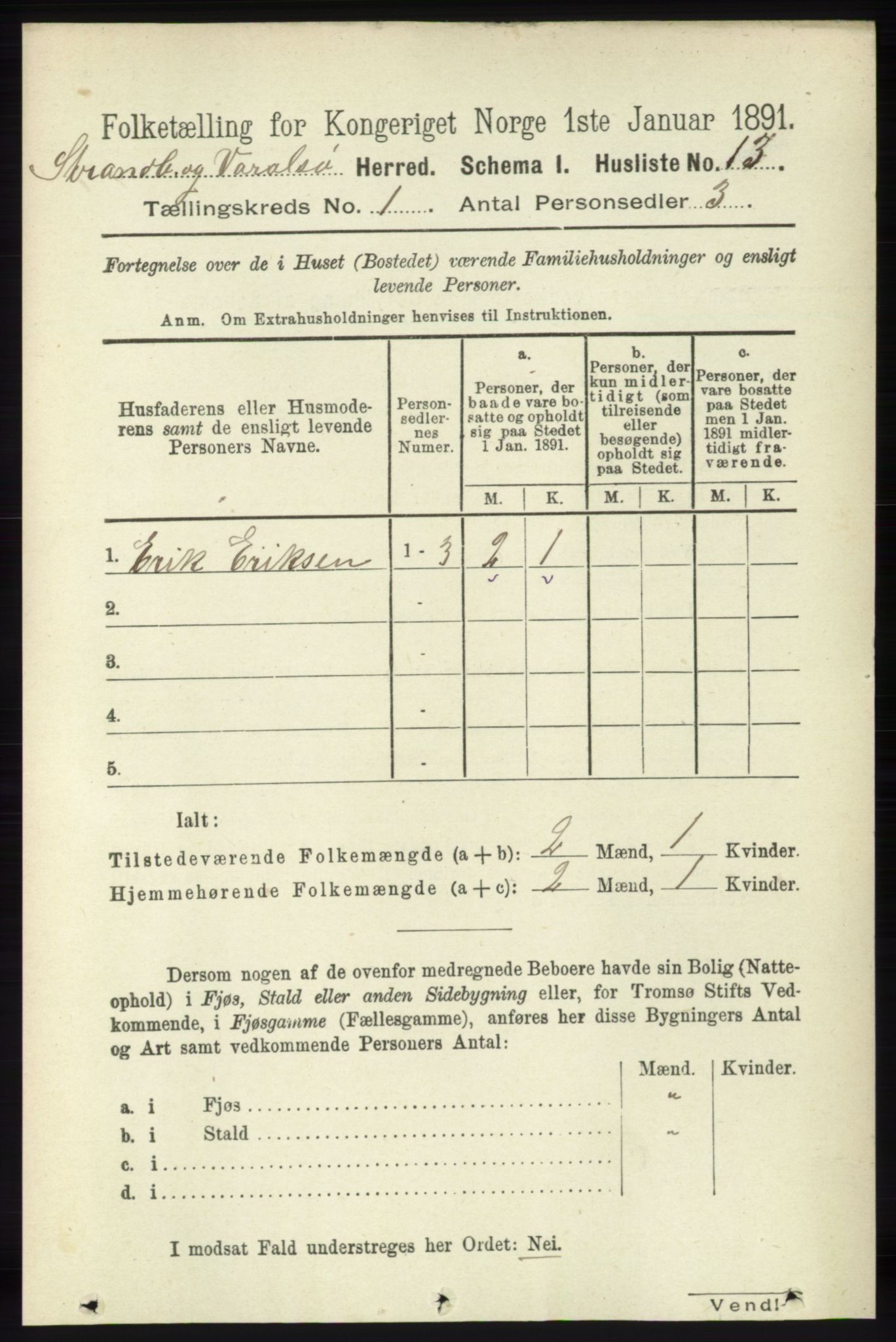 RA, 1891 census for 1226 Strandebarm og Varaldsøy, 1891, p. 36