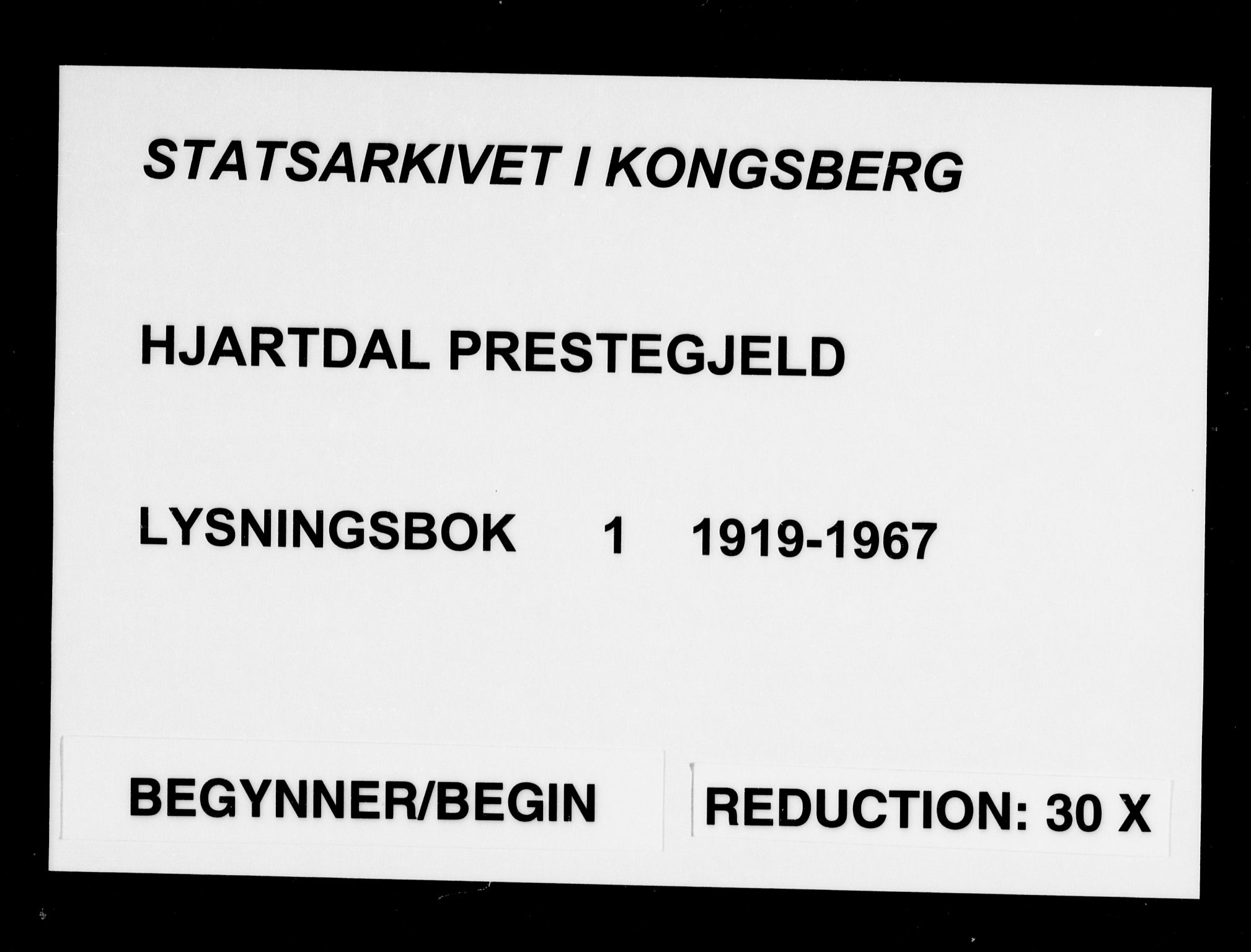 Hjartdal kirkebøker, SAKO/A-270/H/Ha/L0001: Banns register no. 1, 1919-1967