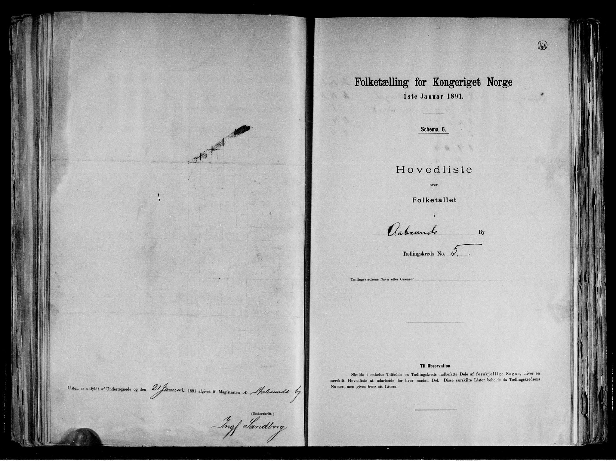 RA, 1891 census for 1501 Ålesund, 1891, p. 13