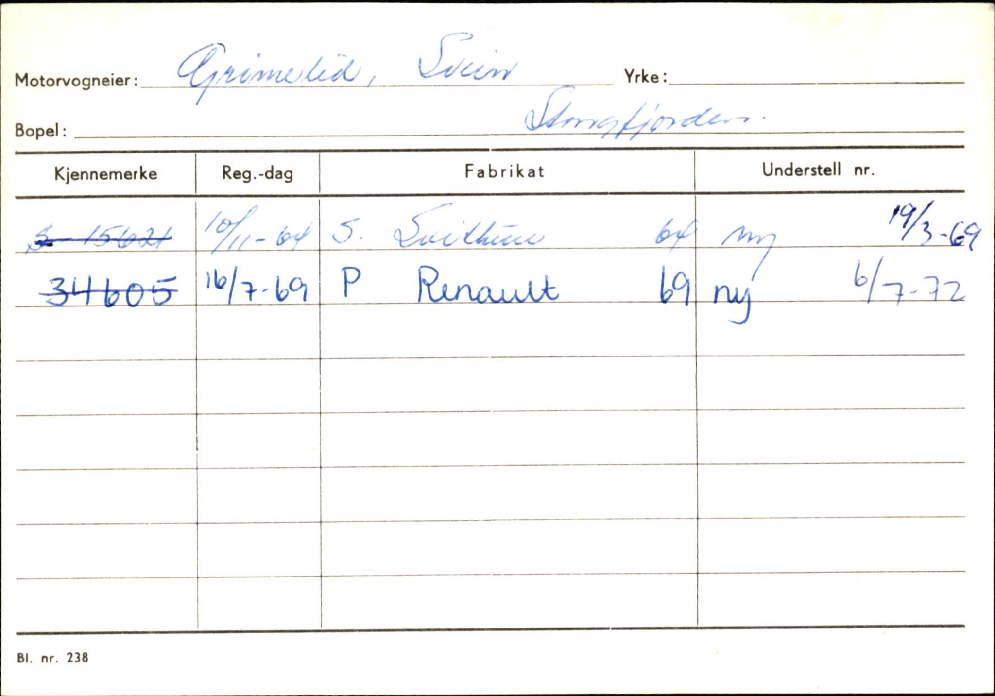 Statens vegvesen, Sogn og Fjordane vegkontor, AV/SAB-A-5301/4/F/L0132: Eigarregister Askvoll A-Å. Balestrand A-Å, 1945-1975, p. 443