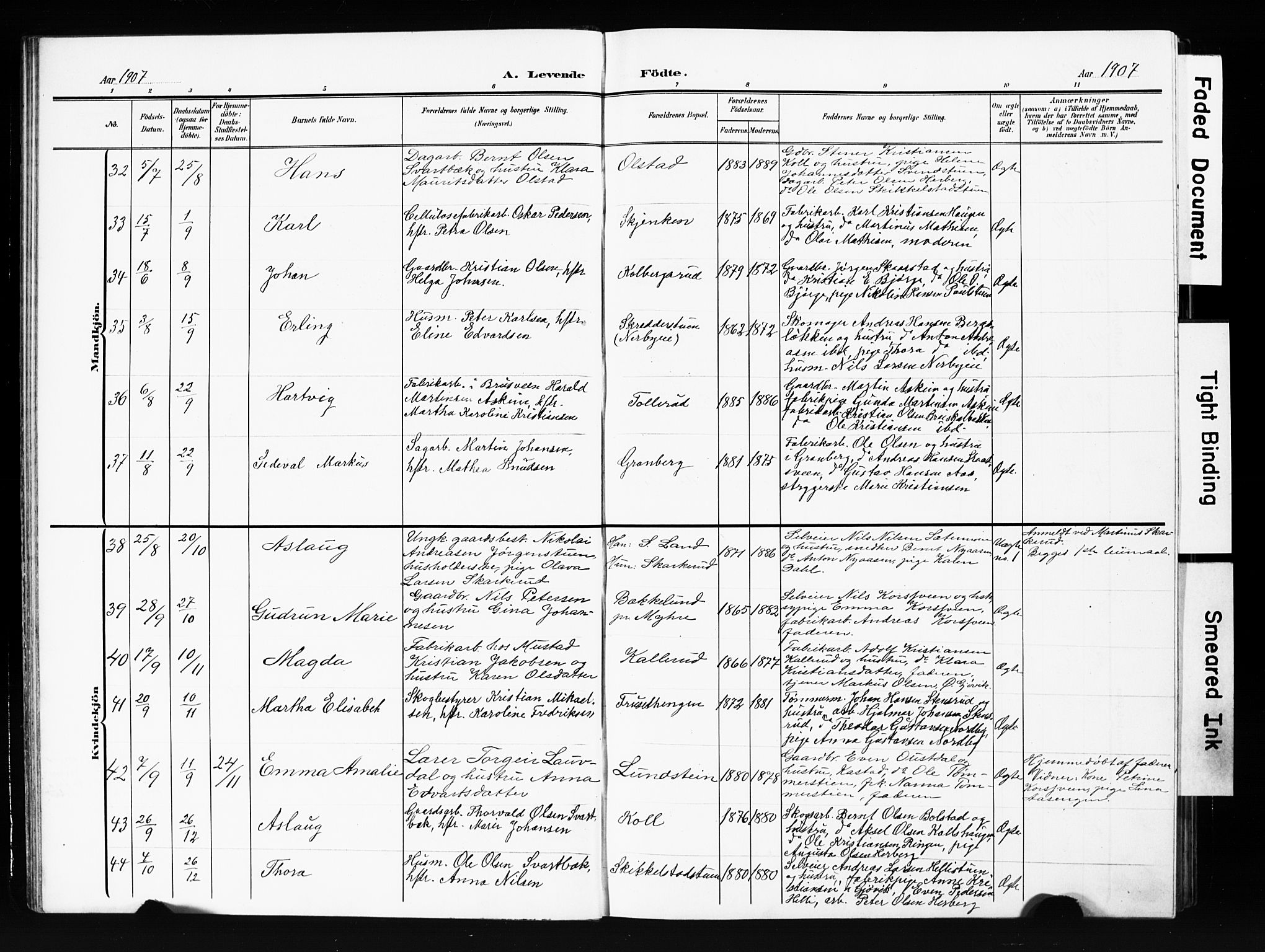 Vardal prestekontor, AV/SAH-PREST-100/H/Ha/Hab/L0013: Parish register (copy) no. 13, 1904-1915