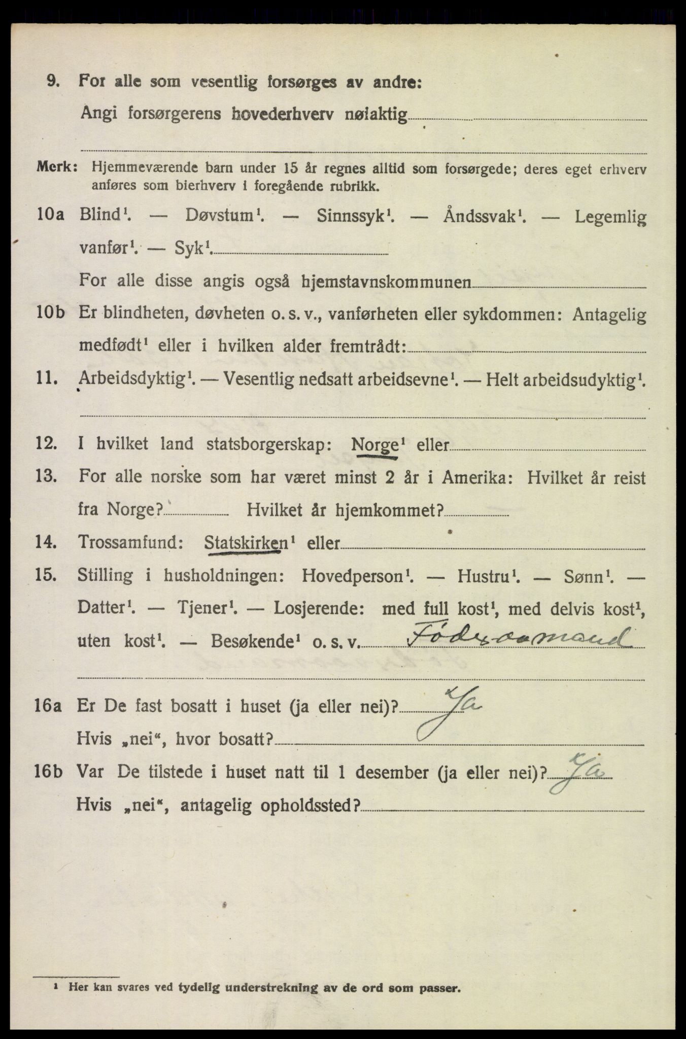 SAH, 1920 census for Trysil, 1920, p. 4628