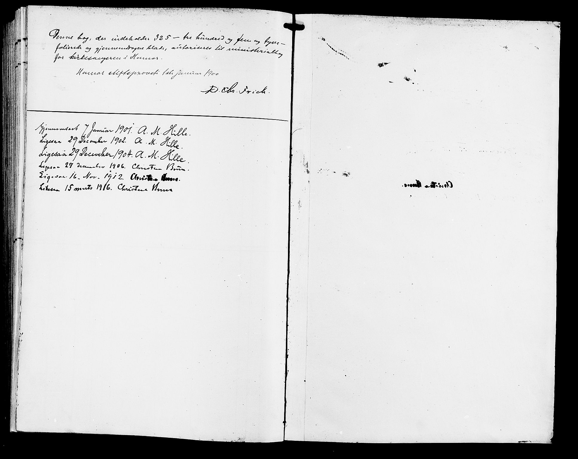 Hamar prestekontor, SAH/DOMPH-002/H/Ha/Hab/L0001: Parish register (copy) no. 1, 1899-1914