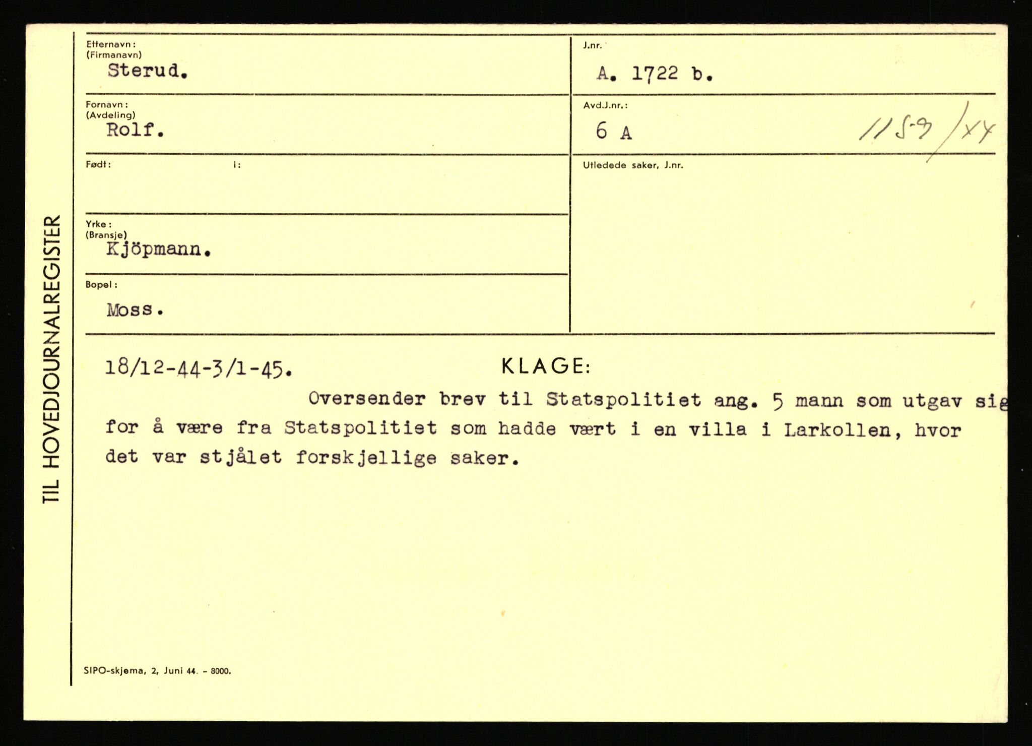 Statspolitiet - Hovedkontoret / Osloavdelingen, AV/RA-S-1329/C/Ca/L0014: Seterlien - Svartås, 1943-1945, p. 3666