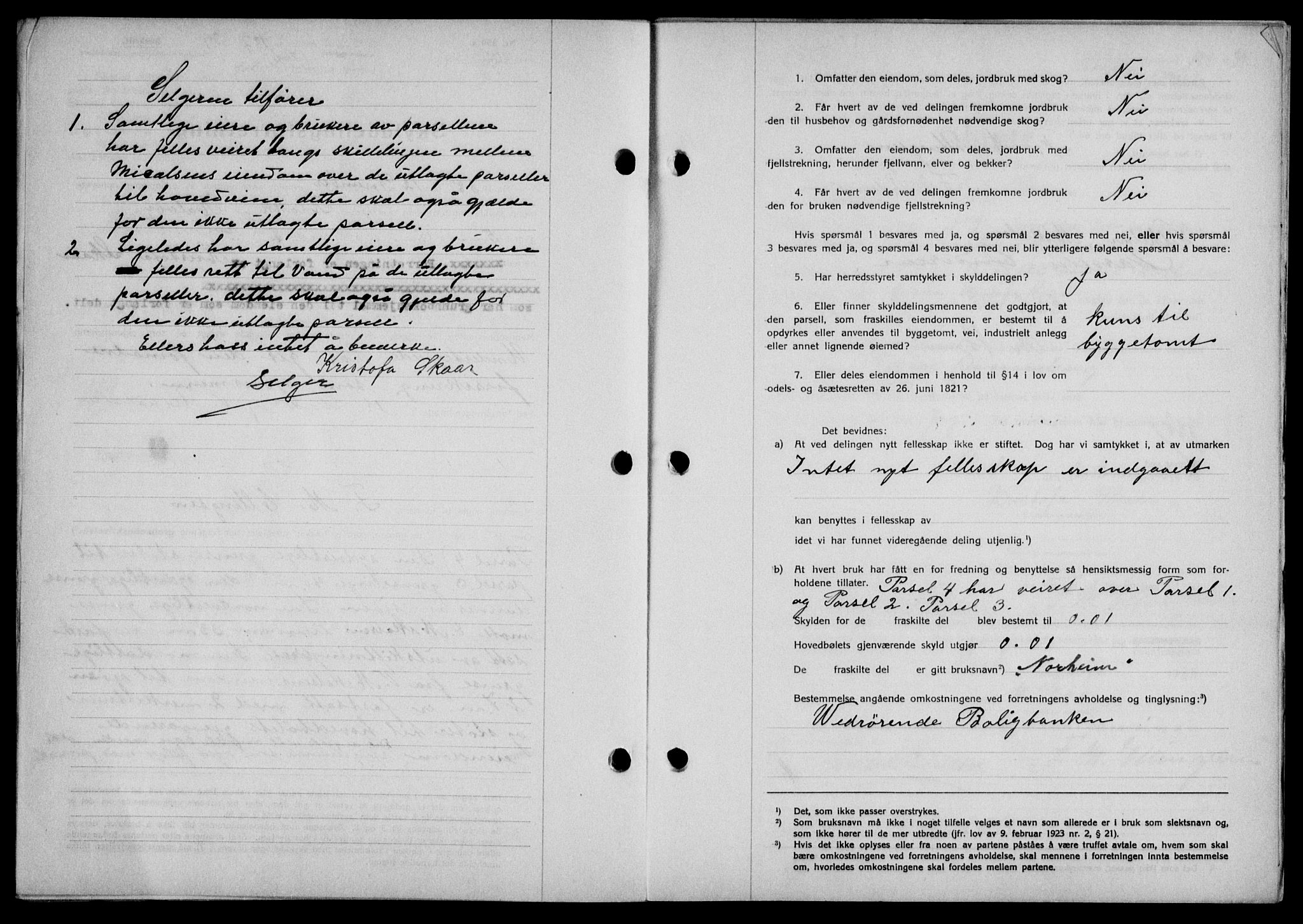Lofoten sorenskriveri, SAT/A-0017/1/2/2C/L0005a: Mortgage book no. 5a, 1939-1939, Diary no: : 187/1939