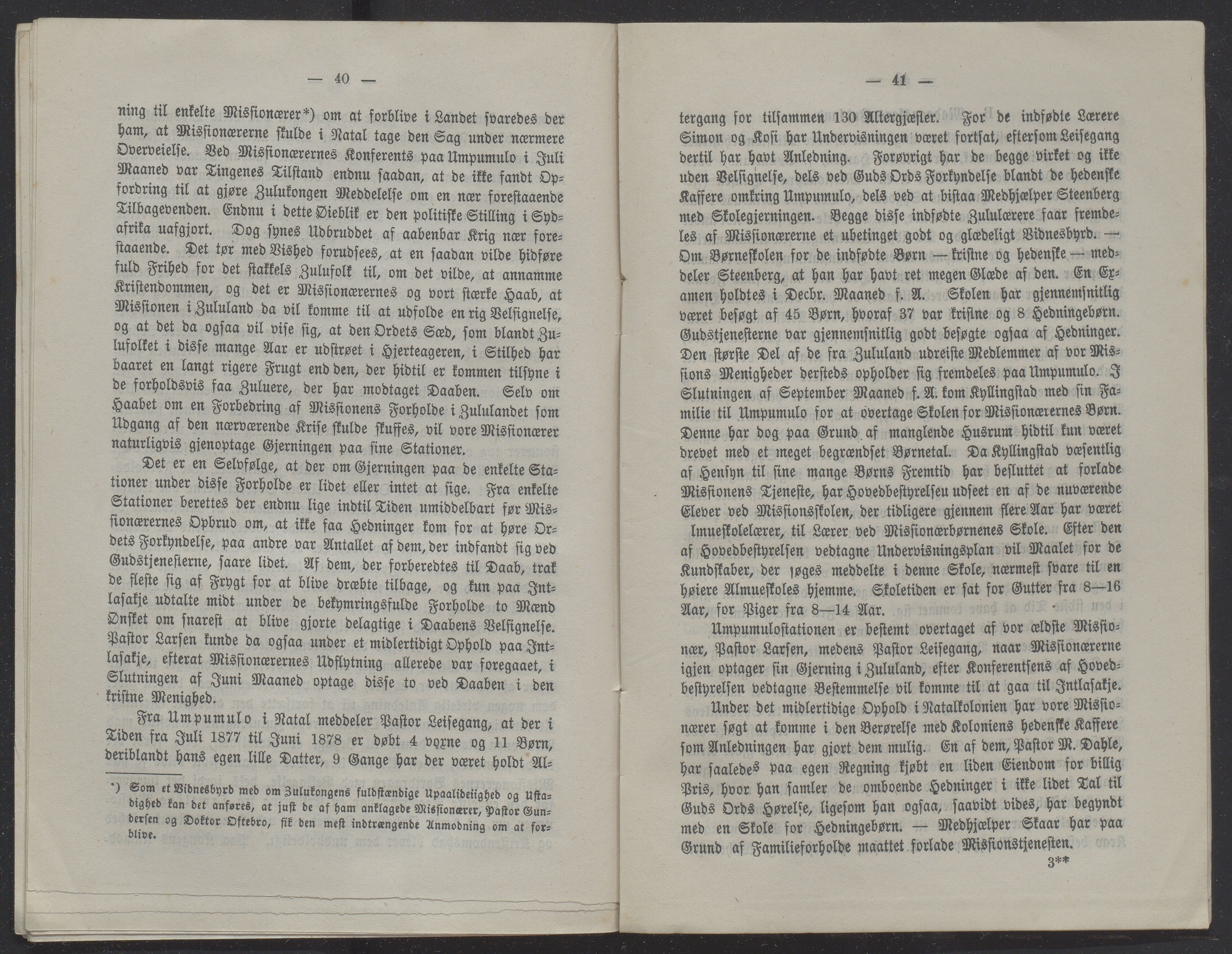 Det Norske Misjonsselskap - hovedadministrasjonen, VID/MA-A-1045/D/Db/Dba/L0338/0006: Beretninger, Bøker, Skrifter o.l   / Årsberetninger 36. , 1878, p. 40-41