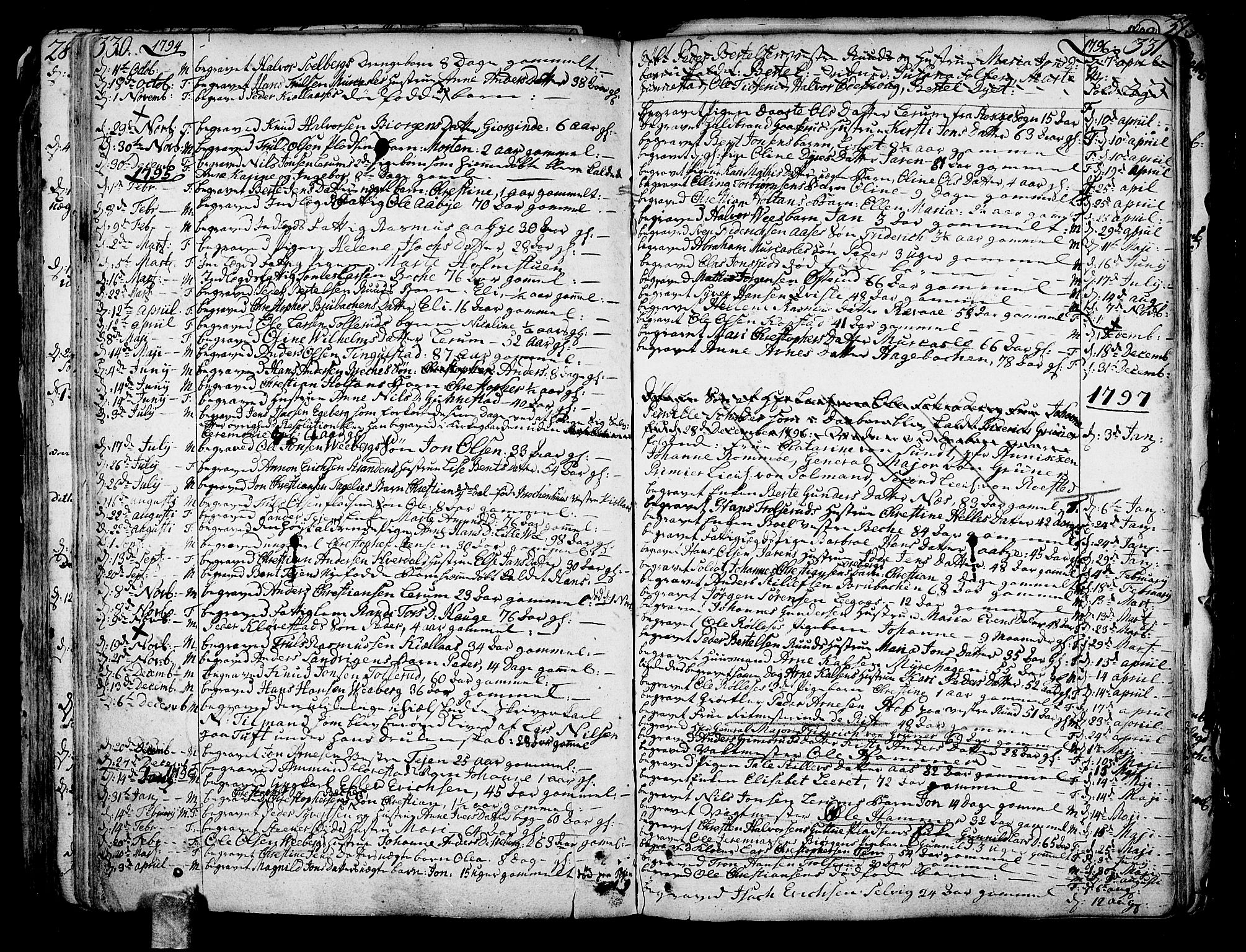 Sande Kirkebøker, AV/SAKO-A-53/F/Fa/L0001: Parish register (official) no. 1, 1753-1803, p. 330-331